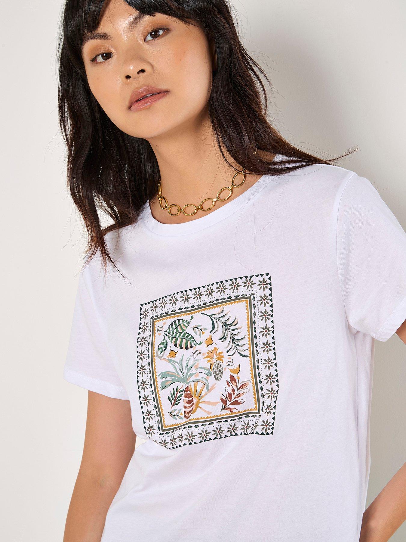 undefined Tropical Placement Print Tee