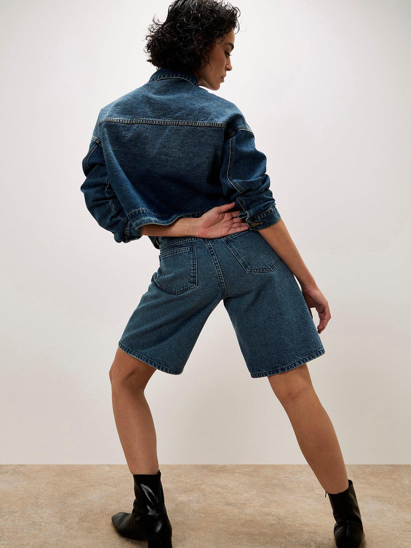 Image 2 of 6 of Apricot Lune Bermuda Denim Shorts