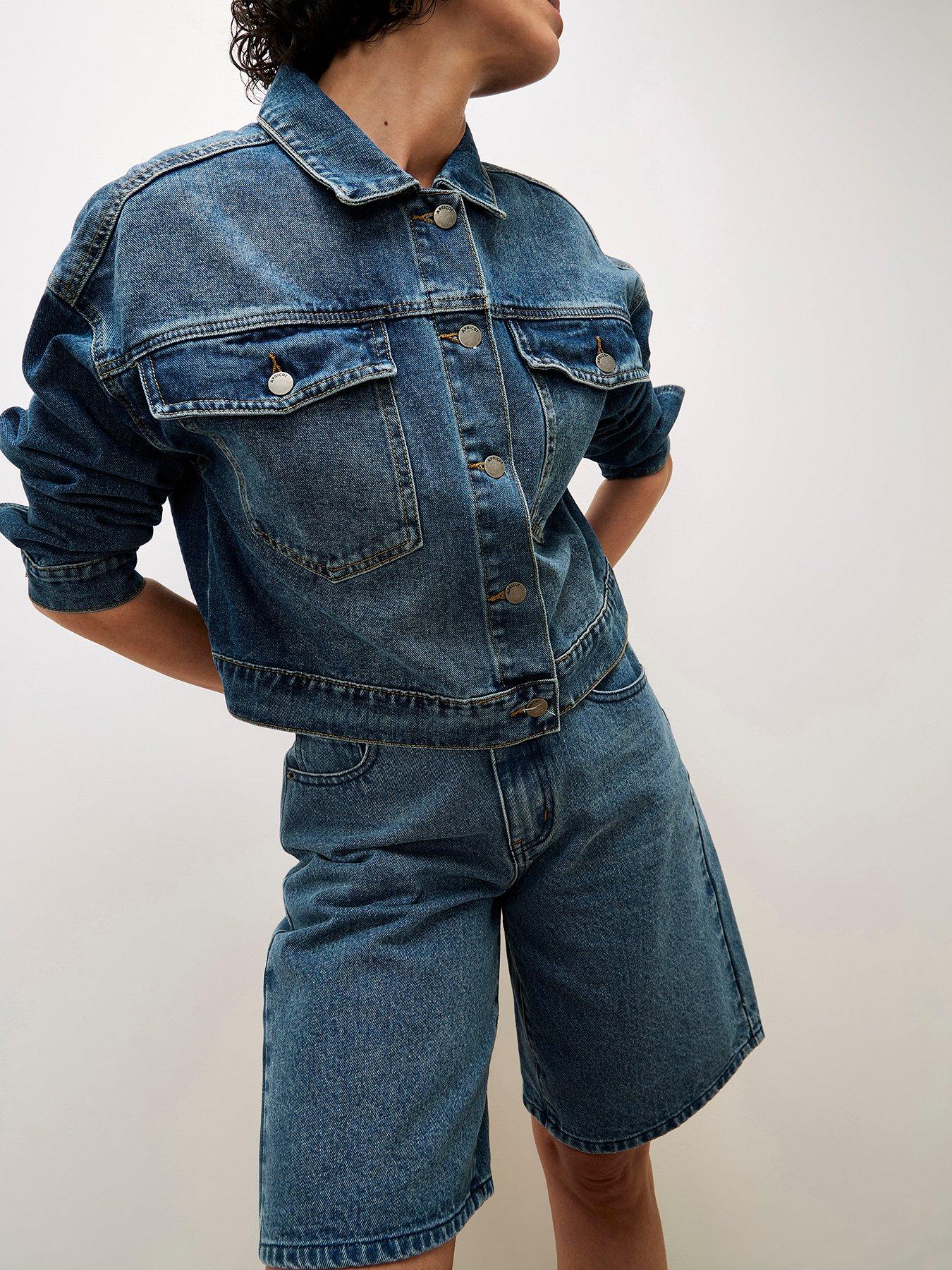 Image 3 of 6 of Apricot Lune Bermuda Denim Shorts