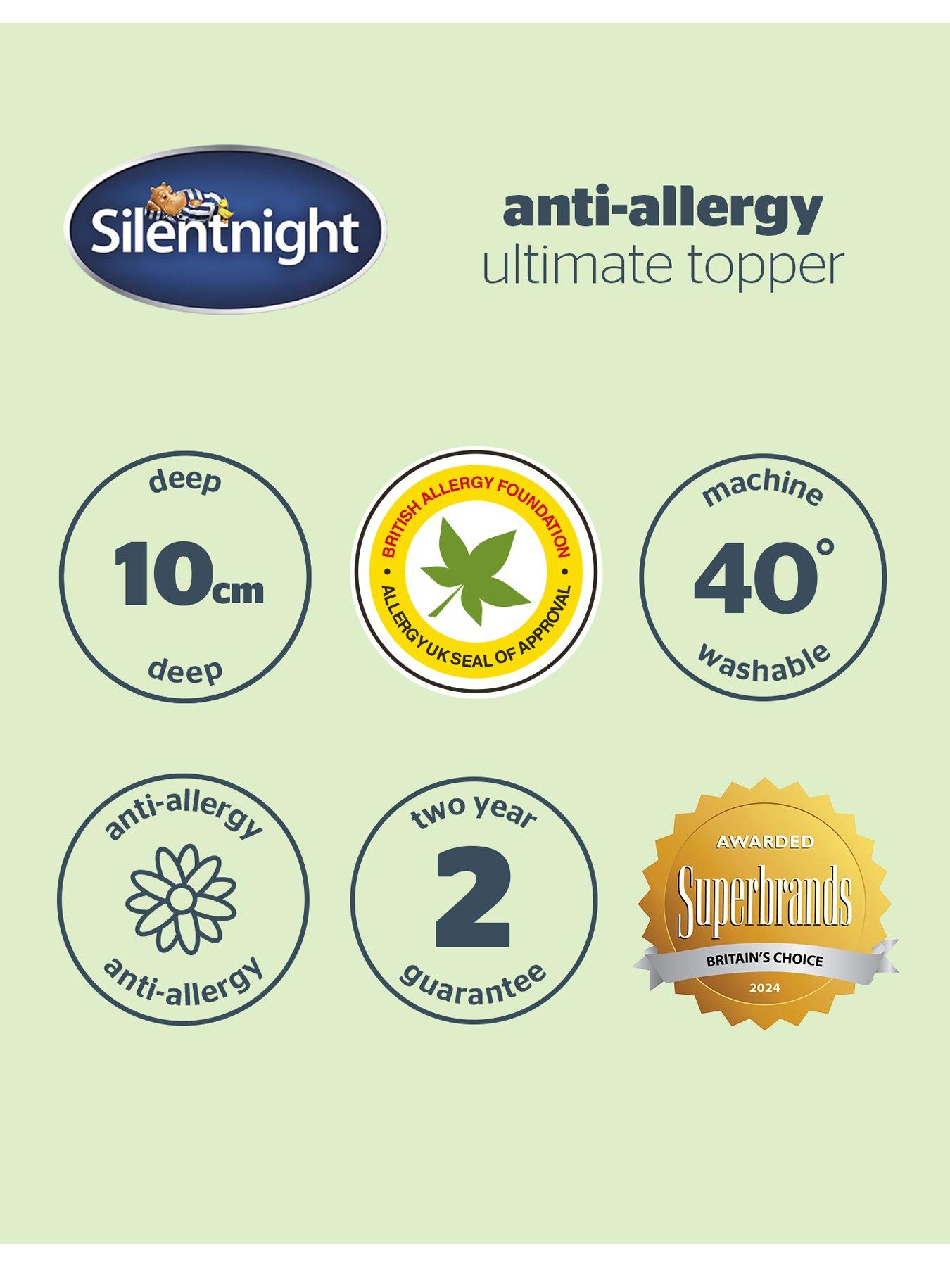 Image 6 of 6 of Silentnight Anti Allergy Ultimate Extra Deep Mattress Topper