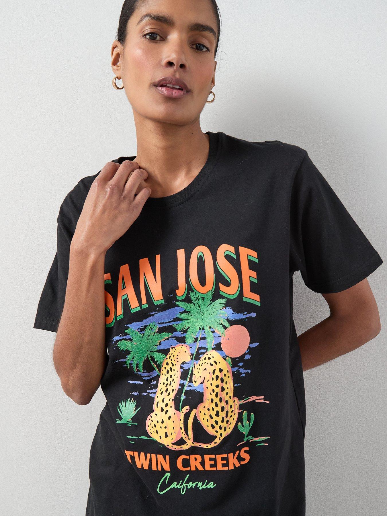 Image 4 of 7 of V by Very San Jose Oversized Graphic Tee