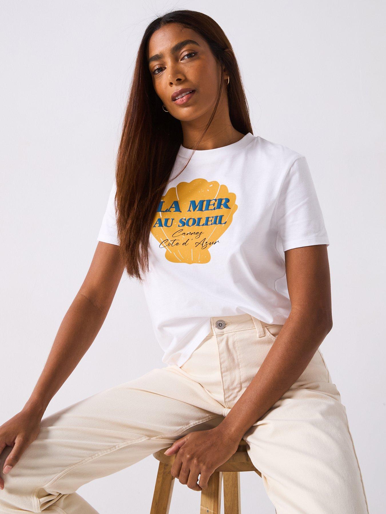 undefined La Mer Shell Graphic T-Shirt - White