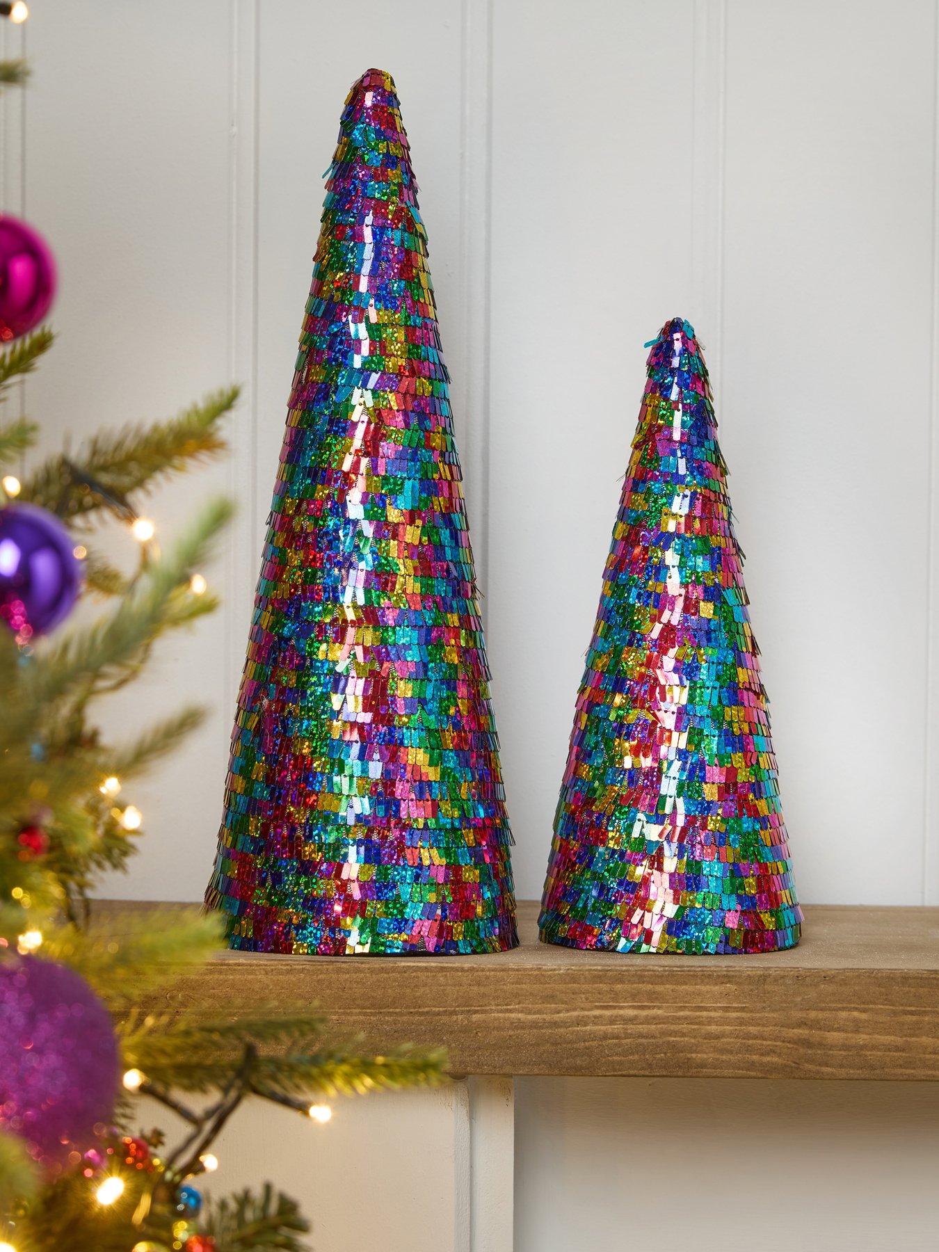 very-home-set-of-2-multi-coloured-tabletop-christmasnbsptrees