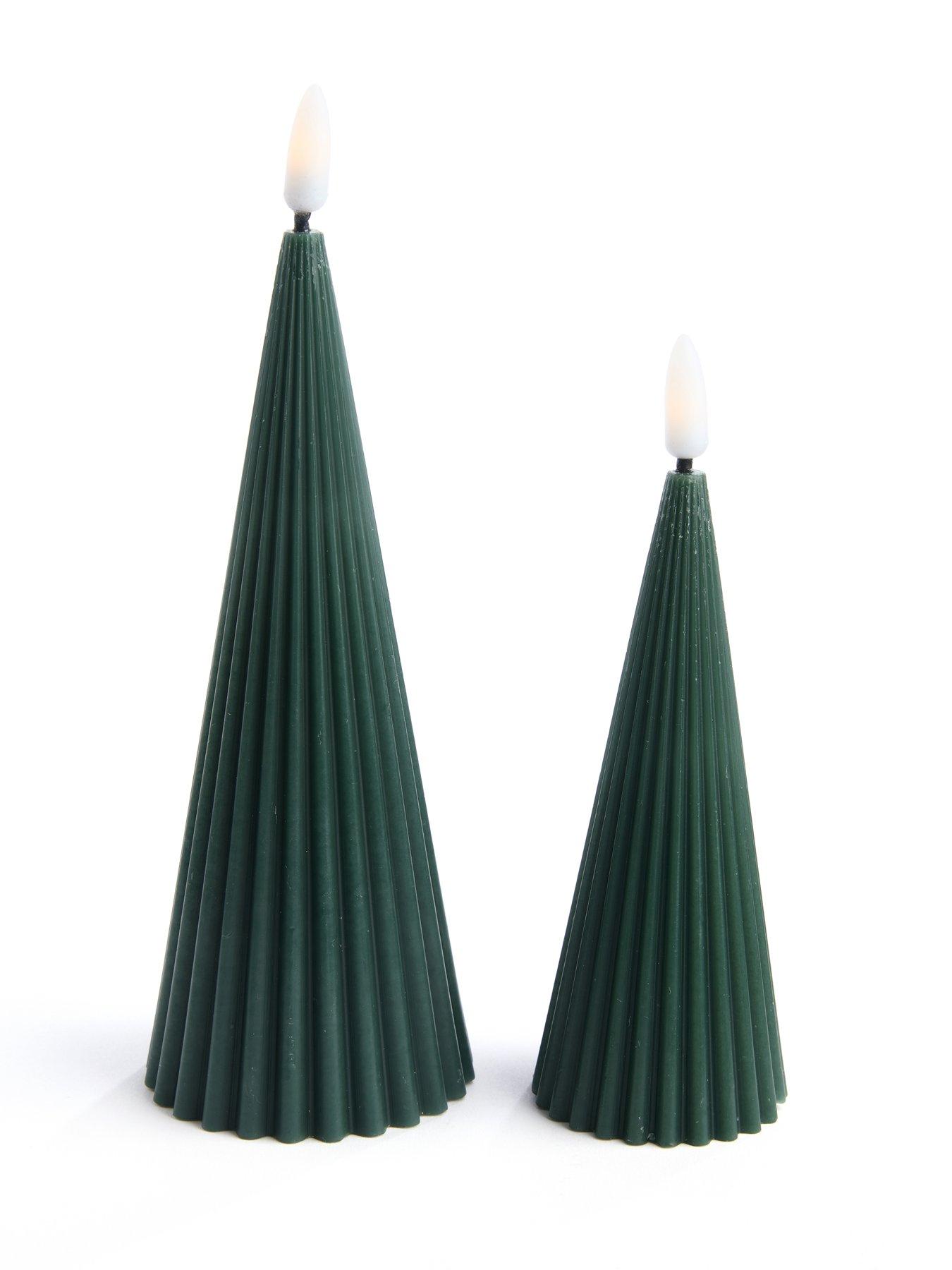 Image 2 of 5 of Very Home Set of 2 Tree Shape LED Christmas&nbsp;Candles