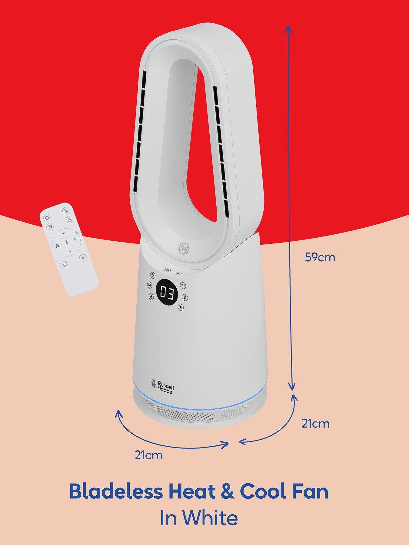 Image 2 of 8 of Russell Hobbs RHCBLDL3IN1, Bladeless Heat and Cool Fan in White