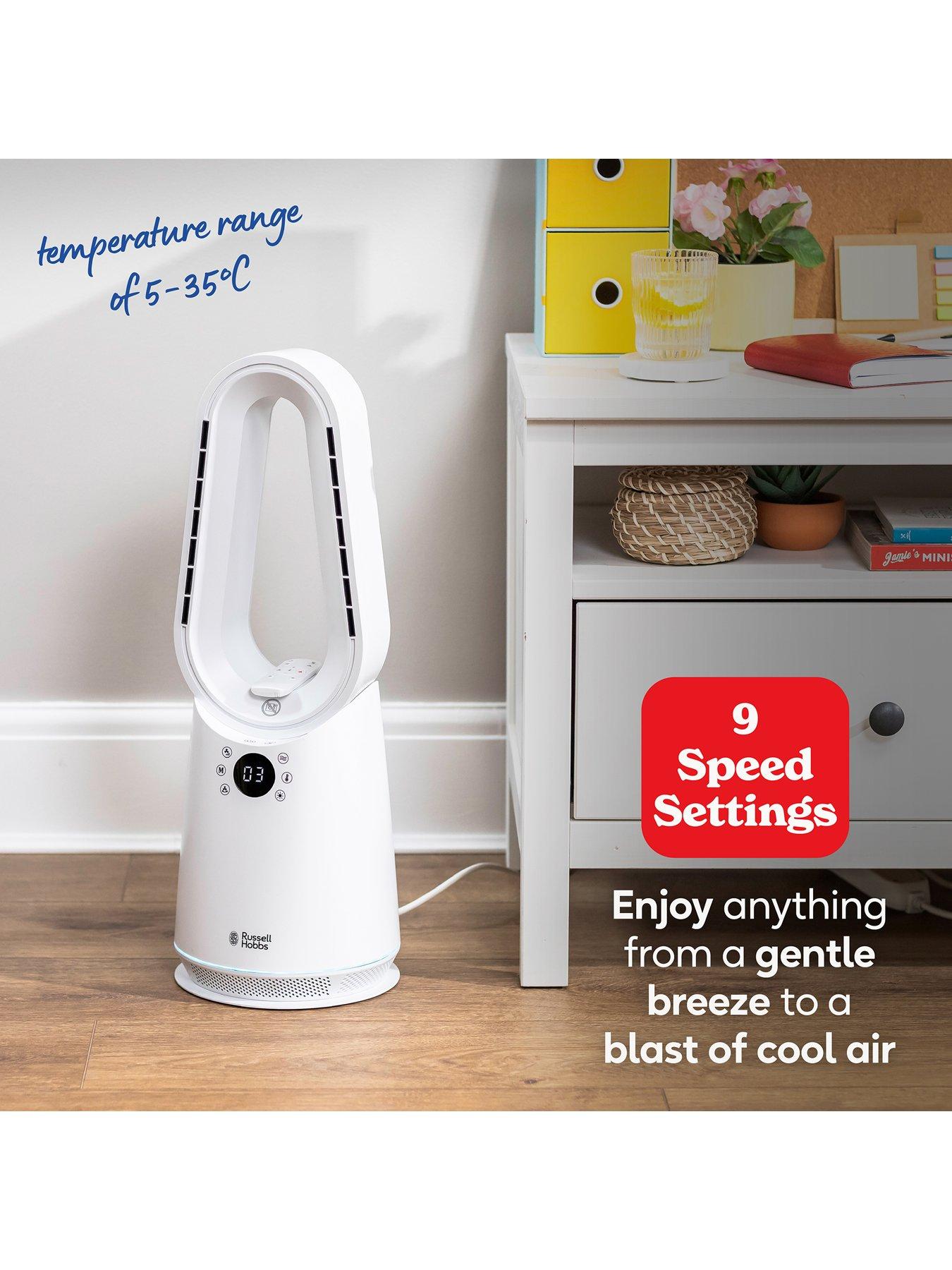 Image 5 of 8 of Russell Hobbs RHCBLDL3IN1, Bladeless Heat and Cool Fan in White