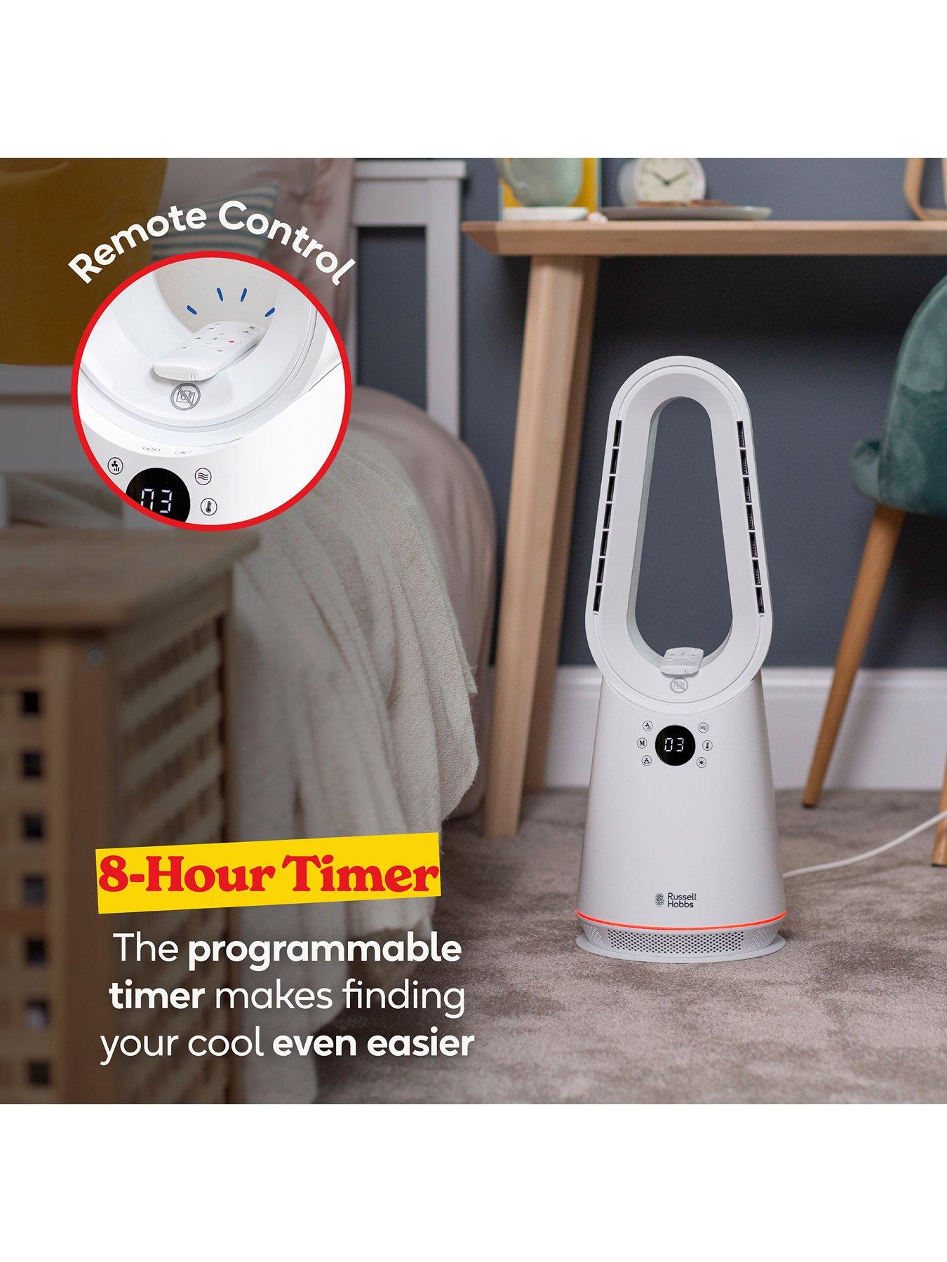 Image 6 of 8 of Russell Hobbs RHCBLDL3IN1, Bladeless Heat and Cool Fan in White