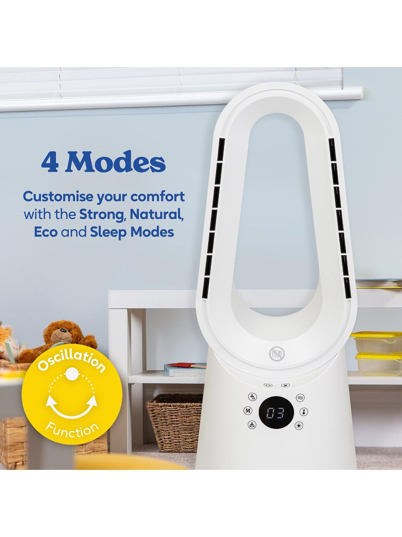 Image 7 of 8 of Russell Hobbs RHCBLDL3IN1, Bladeless Heat and Cool Fan in White