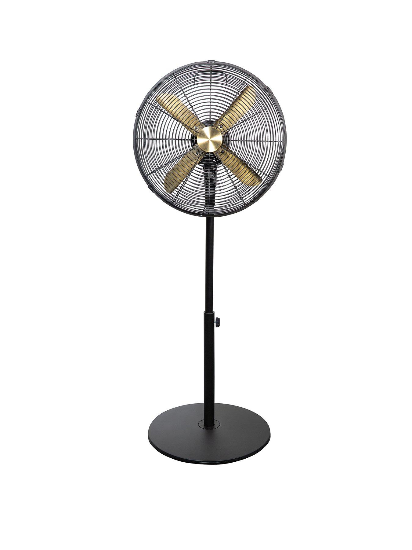 undefined RHMPF1601BG 16' Metal Pedestal Fan in Brushed Gold  &  Black