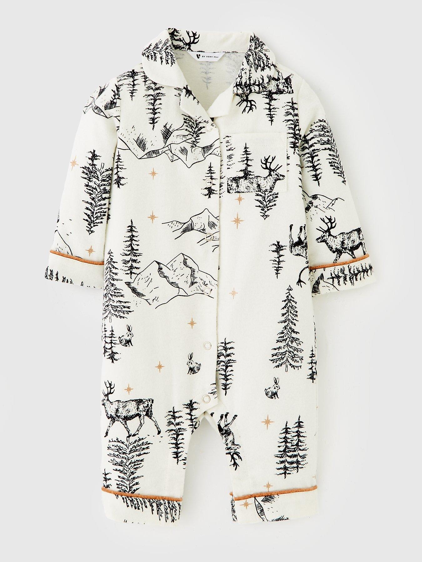 Image 1 of 4 of Mini V by Very Unisex Baby Winter Wonderland Romper - Cream