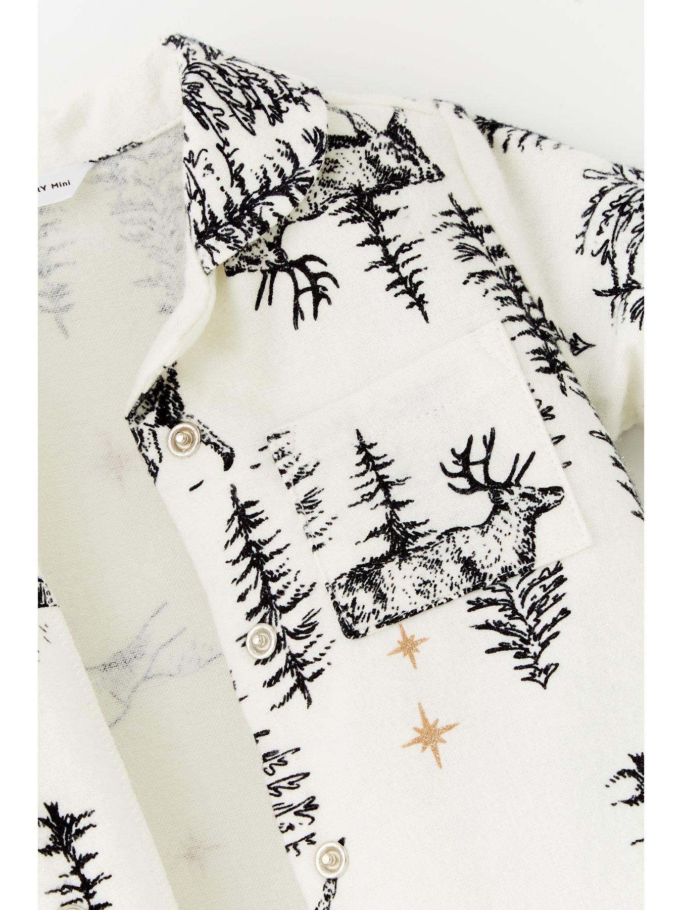 Image 3 of 4 of Mini V by Very Unisex Baby Winter Wonderland Romper - Cream