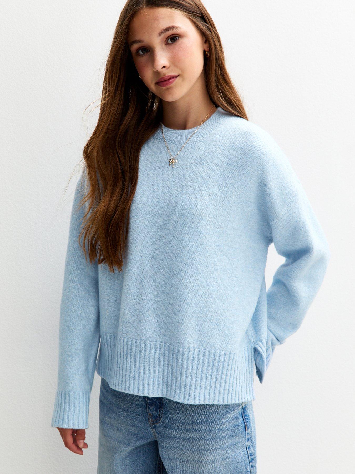 New Look 915 Girls Light Blue Crew Neck Jumper