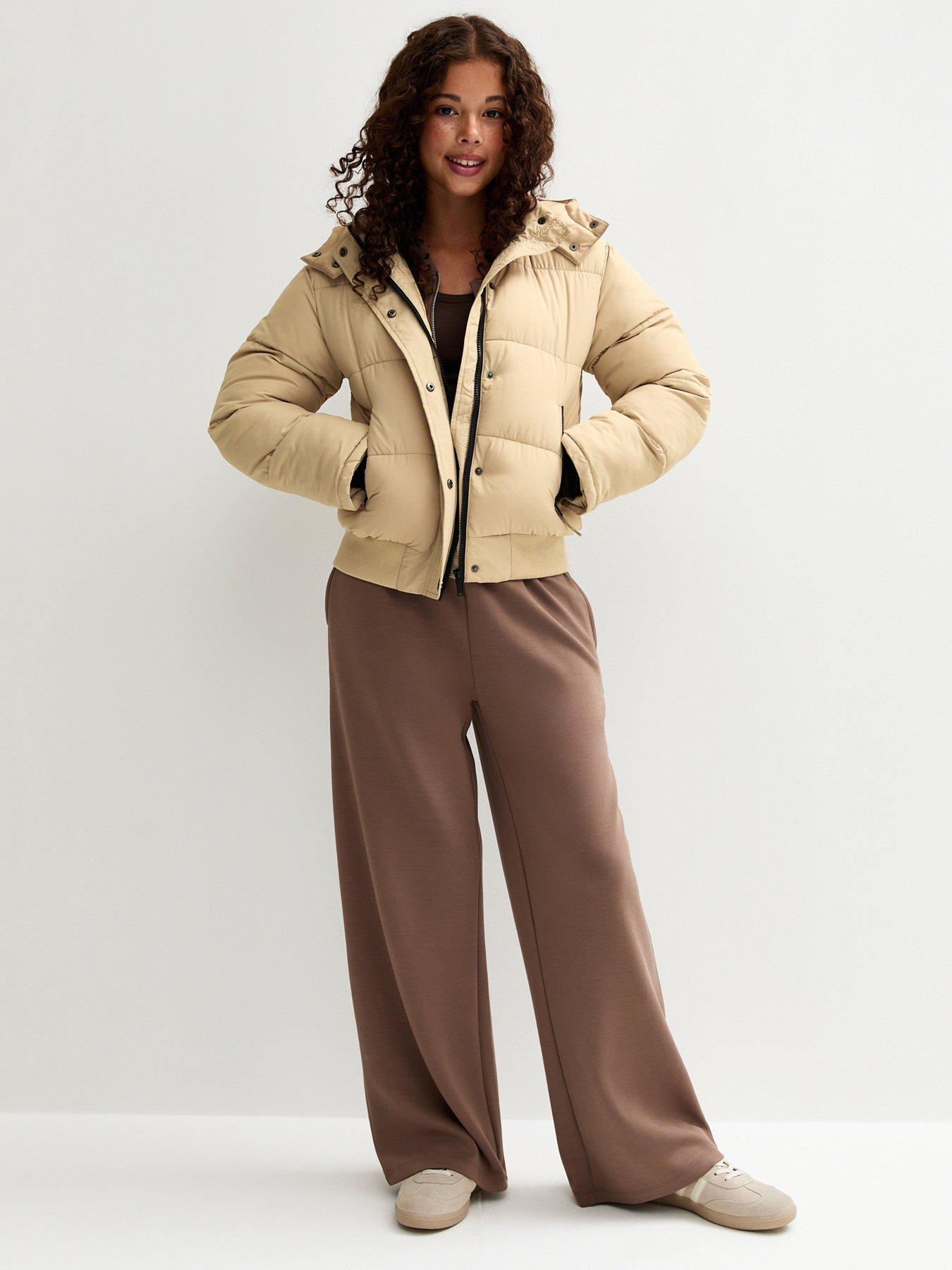 New Look 915 Girls Padded Hooded Jacket - Beige