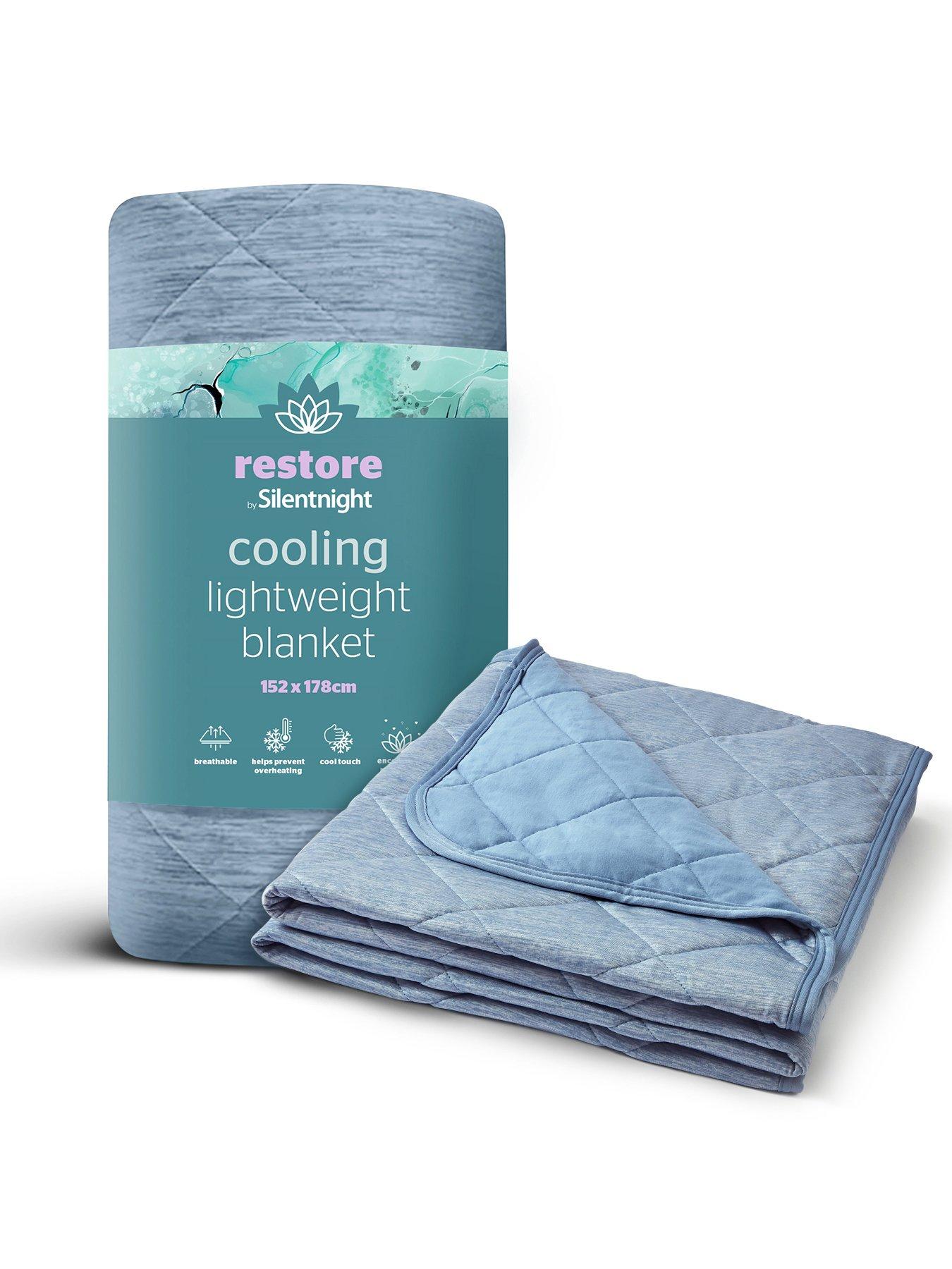 Silentnight Restore Cooling Blanket Throw in Blue