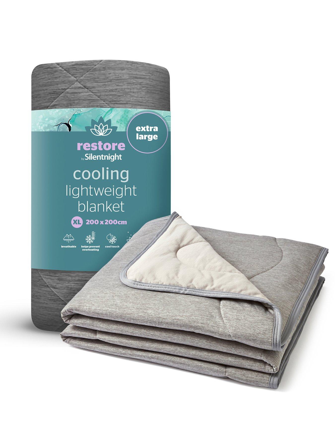 undefined Restore Cooling Blanket Throw in Grey Extra Large