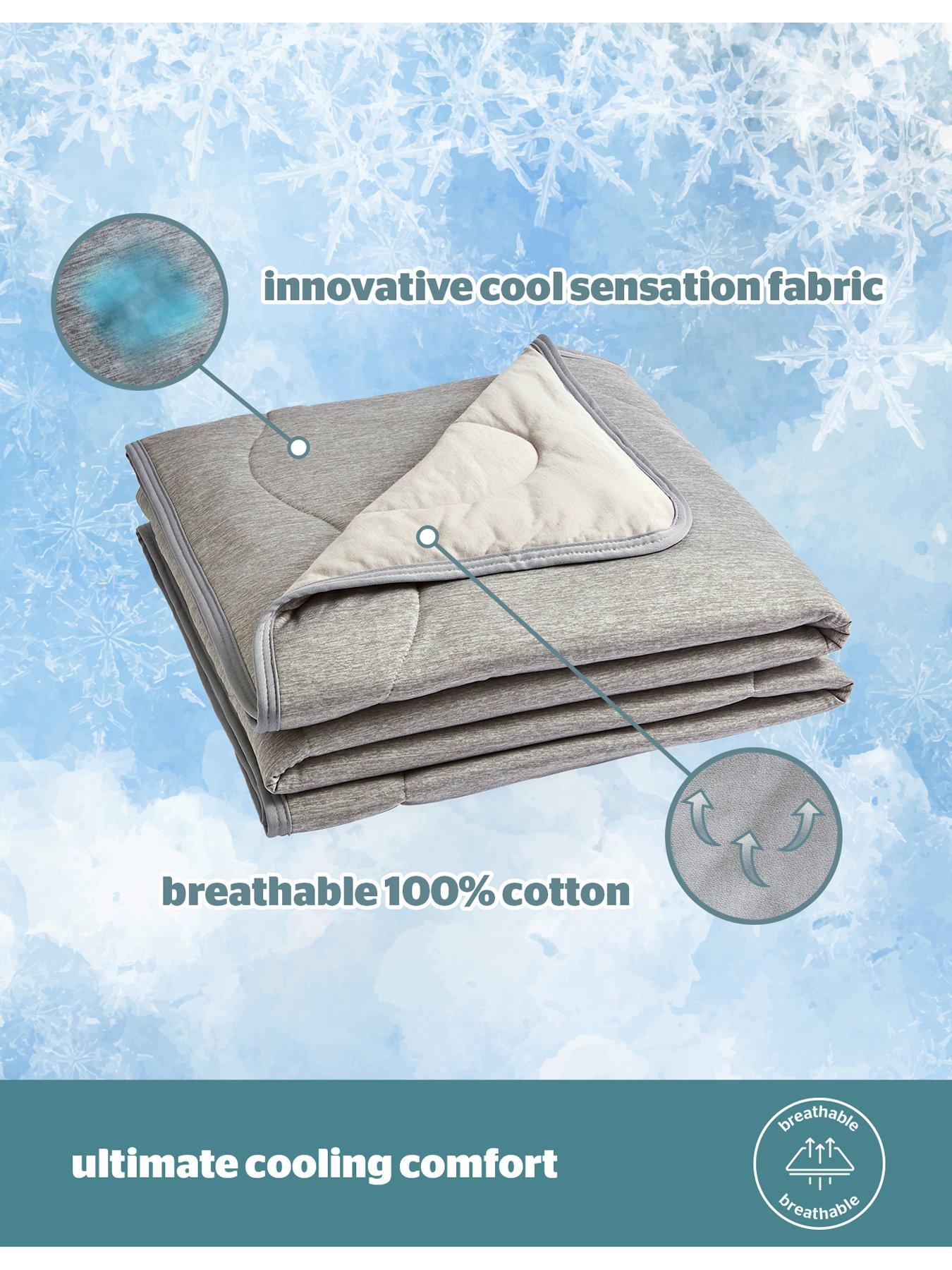 Image 4 of 7 of Silentnight Restore Cooling Summer Throw - Grey - Large