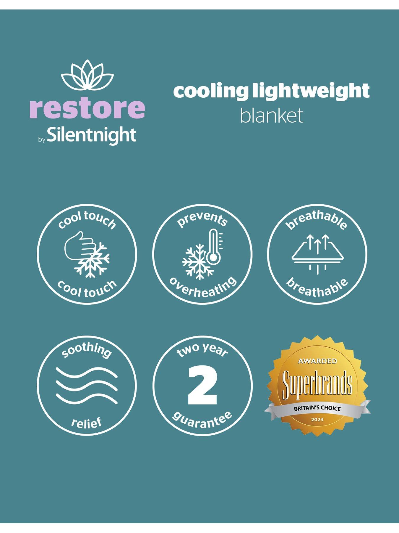 Image 7 of 7 of Silentnight Restore Cooling Summer Throw - Grey - Large