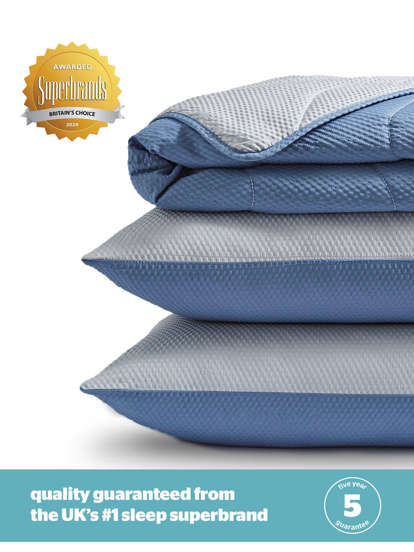 Image 6 of 7 of Silentnight Summer Breeze Cooling Summer Duvet And Pillowcase Set - 2.5 Tog - Grey/Blue