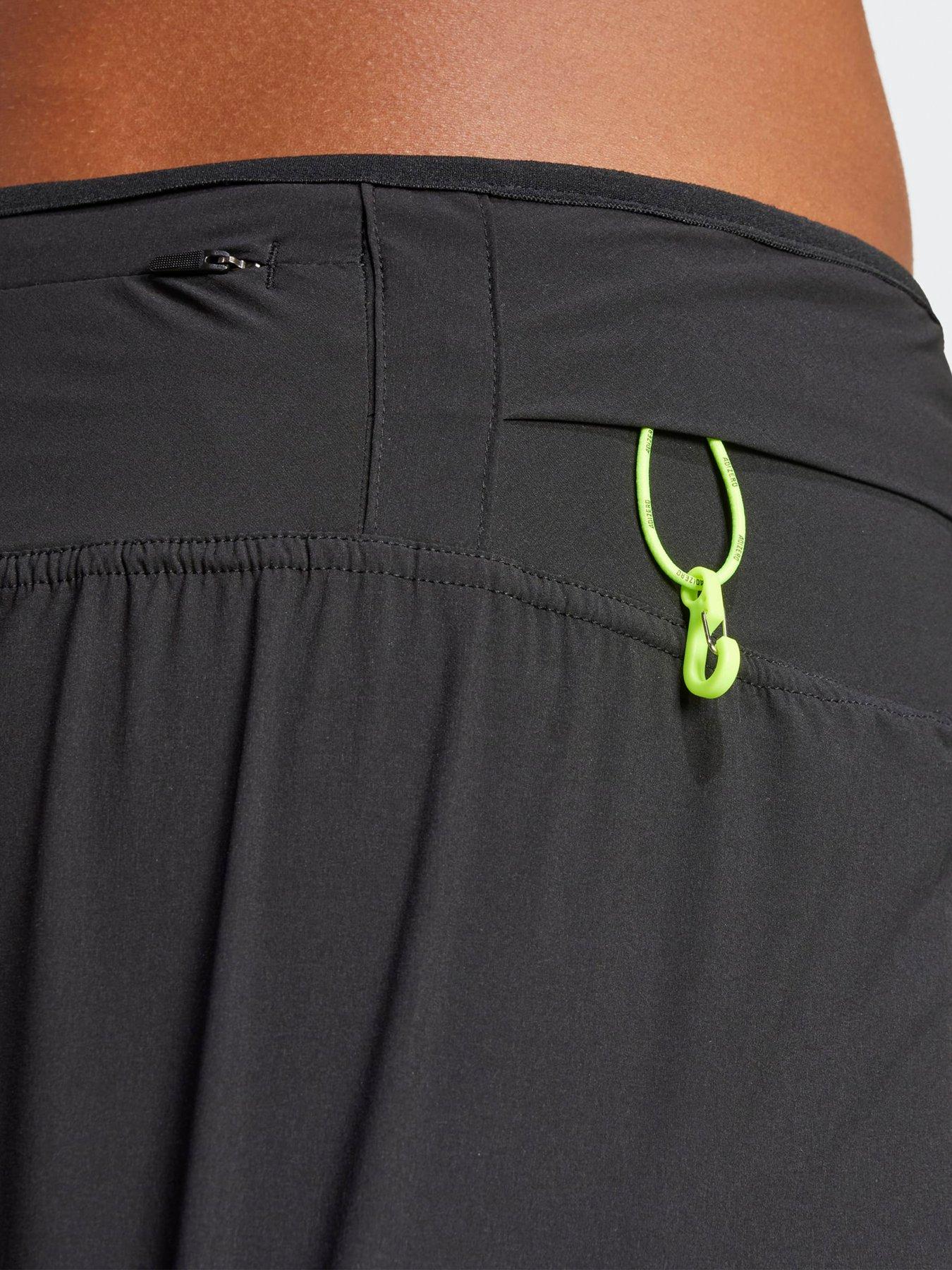 adidas Mens Running Adizero Inch Shorts Black Very