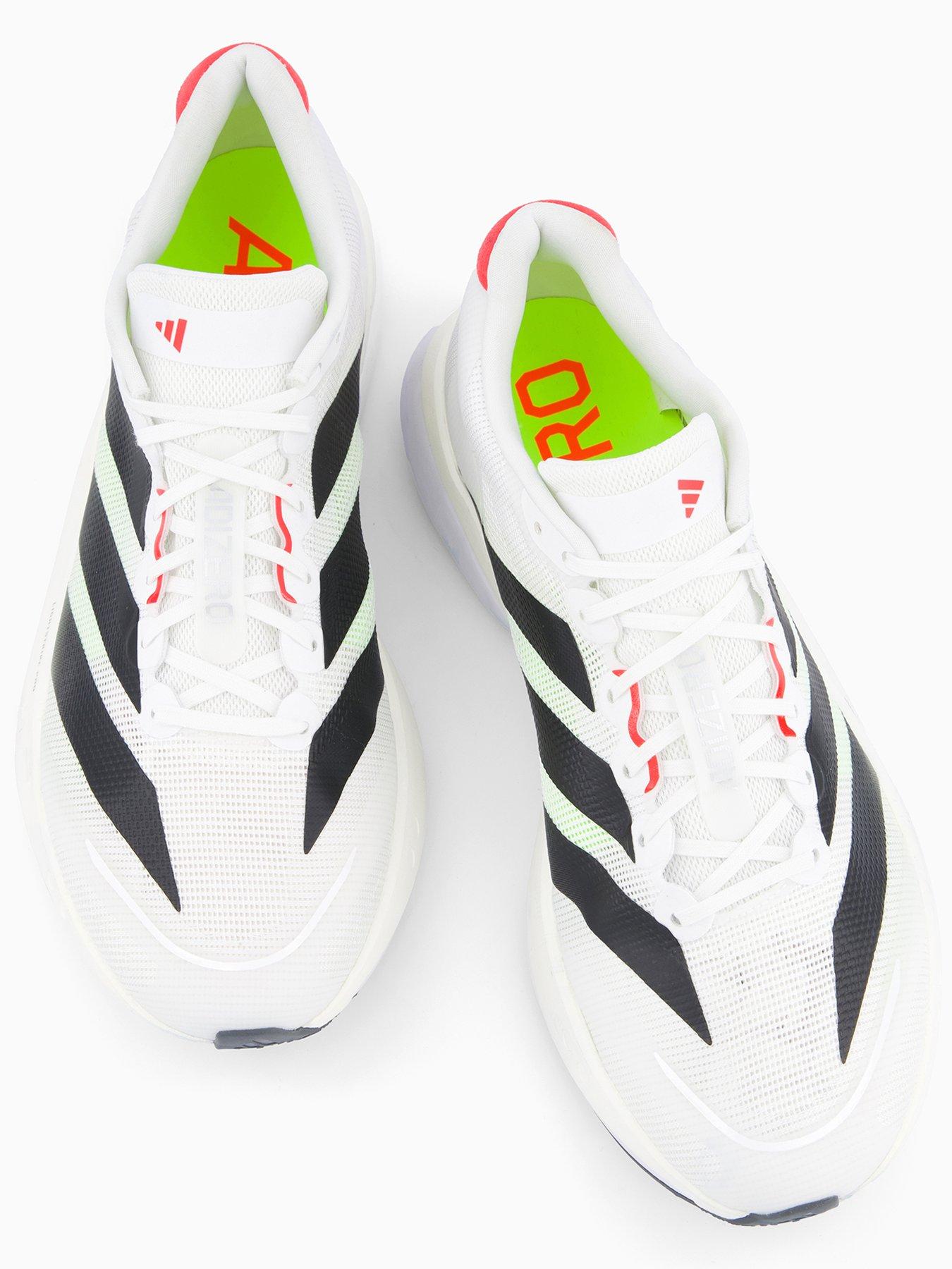 adidas gazelle silver green womens adidas Men's Adizero Evo SL Woven Shoes White/Lucid Orange / 12.5 / D