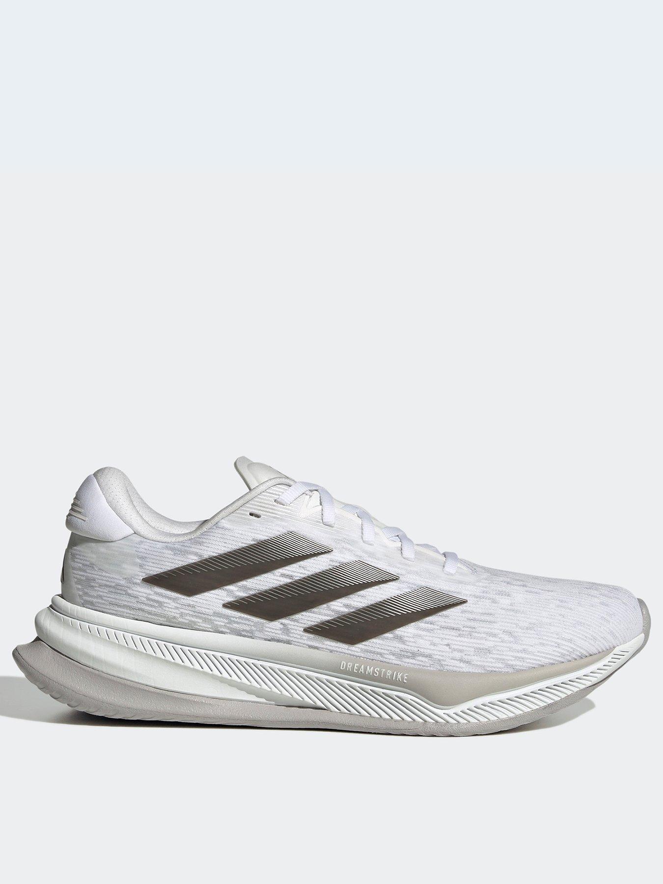adidas Mens Running Supernova Comfortglide Trainers, White/Core Black/Iron Met., Size 11, Men