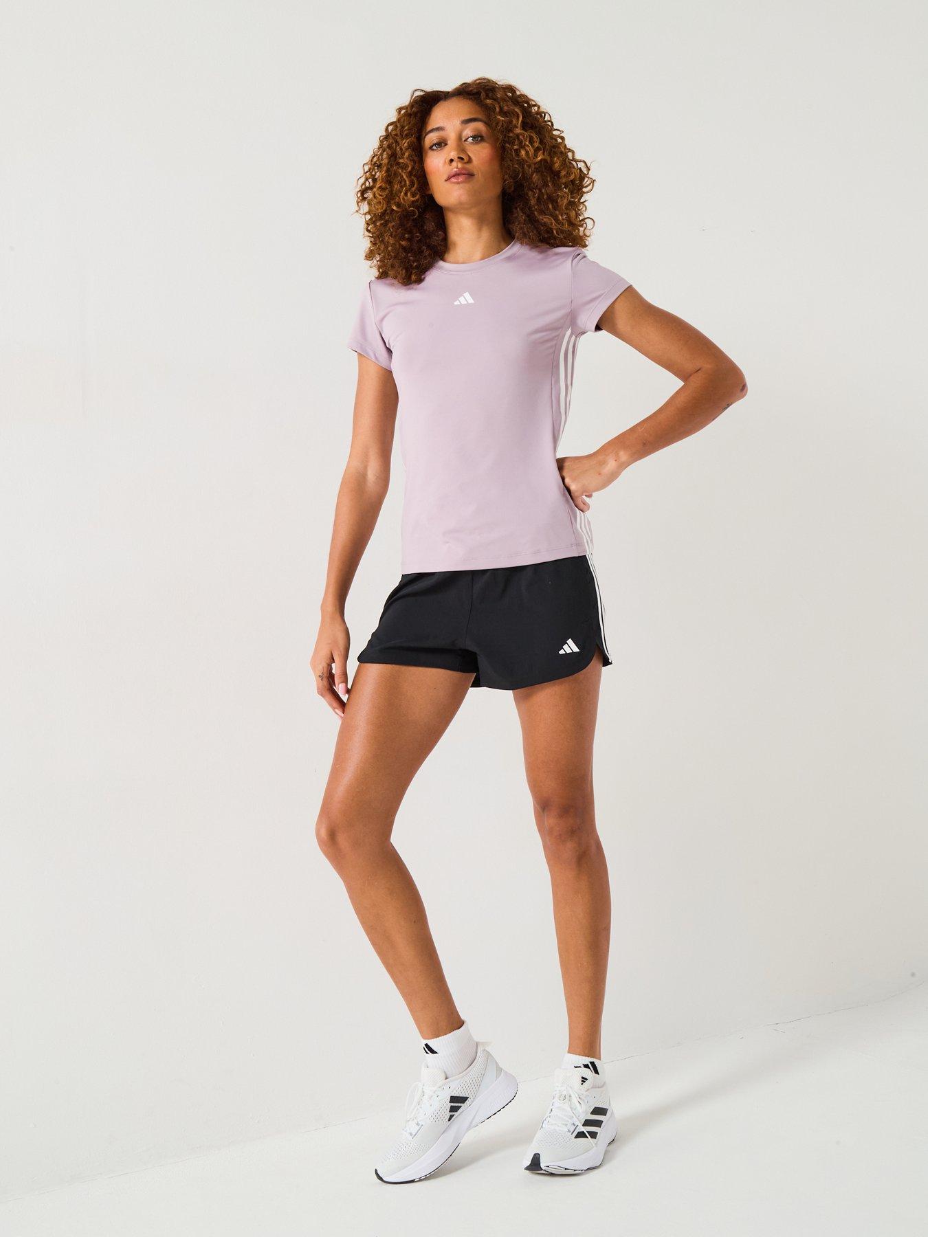 Image 3 of 6 of adidas Womens Training Hyperglam T-Shirt - Purple