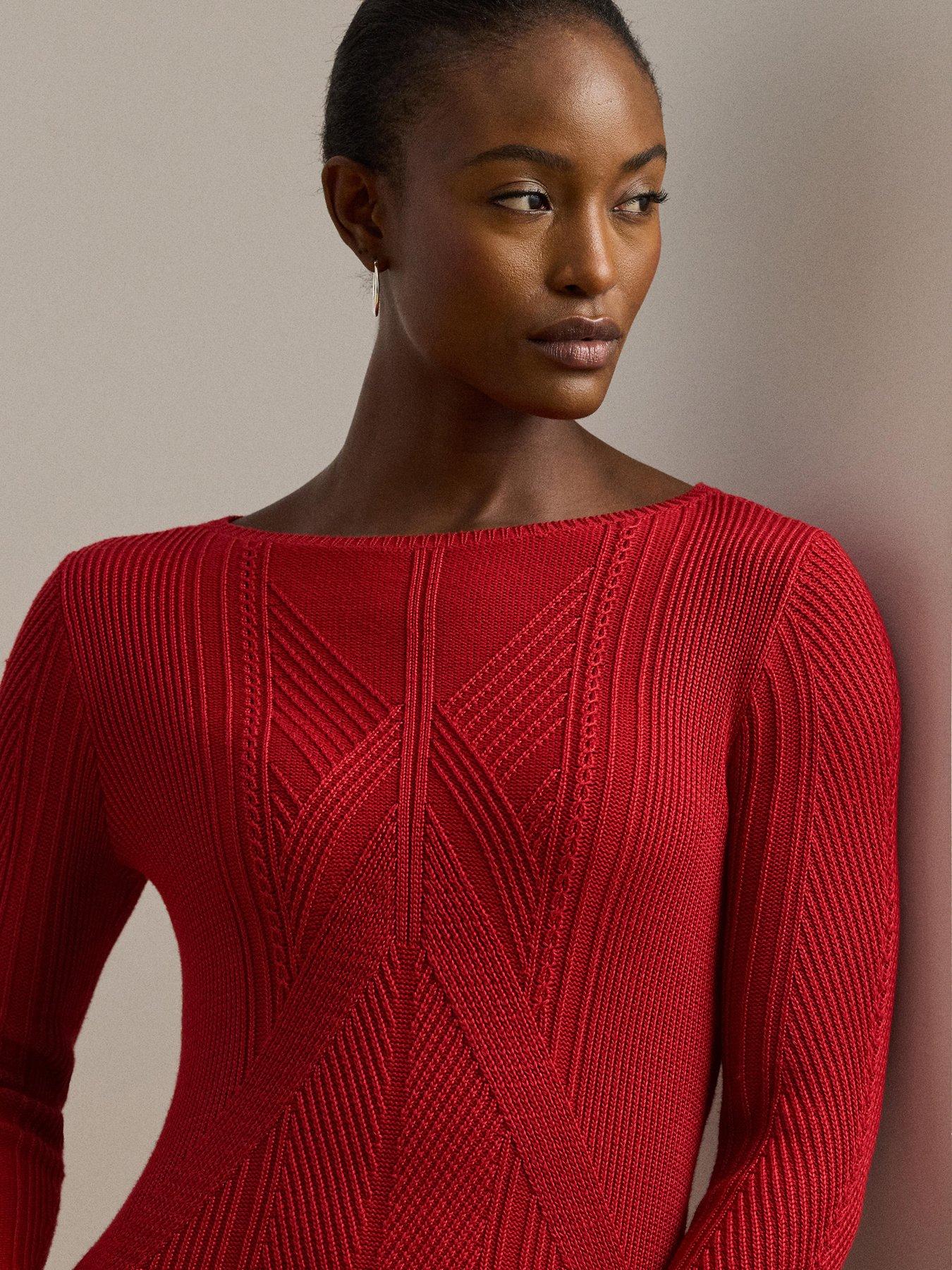 ralph lauren red long sleeve dress Collared Long Sleeve Shirt Dress
