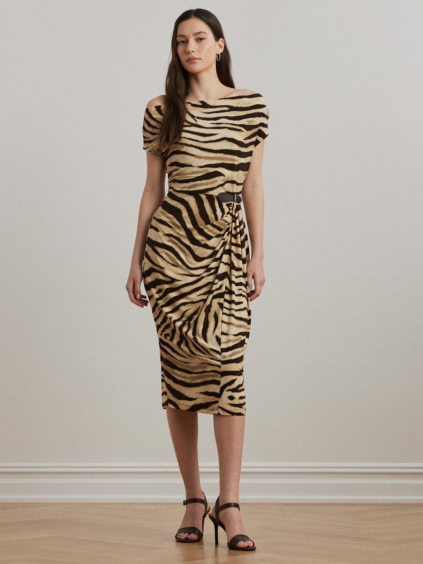 Lauren by Ralph Lauren Hullen Short Sleeve Dress - Brown