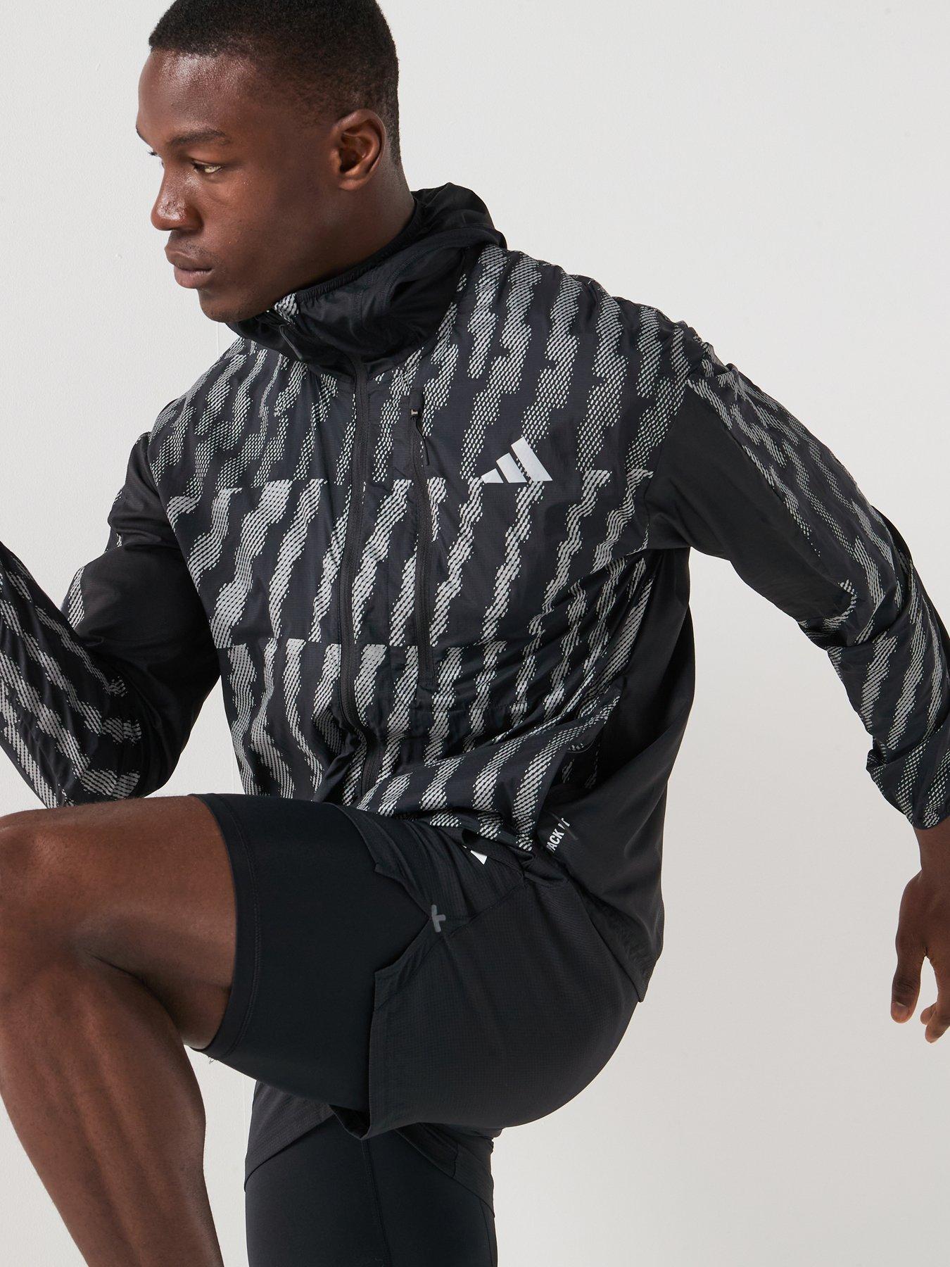 adidas Mens Running Adi365 Hi-Vis Jacket - Black