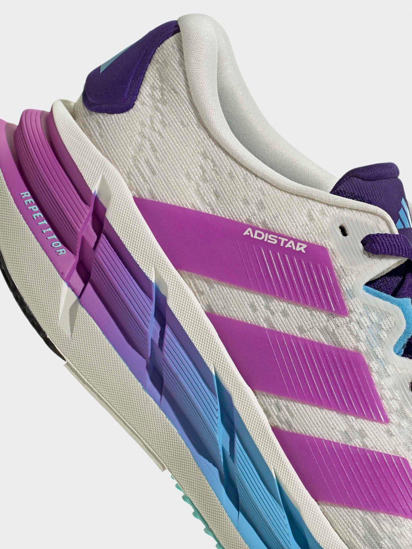 adidas Womens Running Adistar 4 Trainers - White/Purple | Very