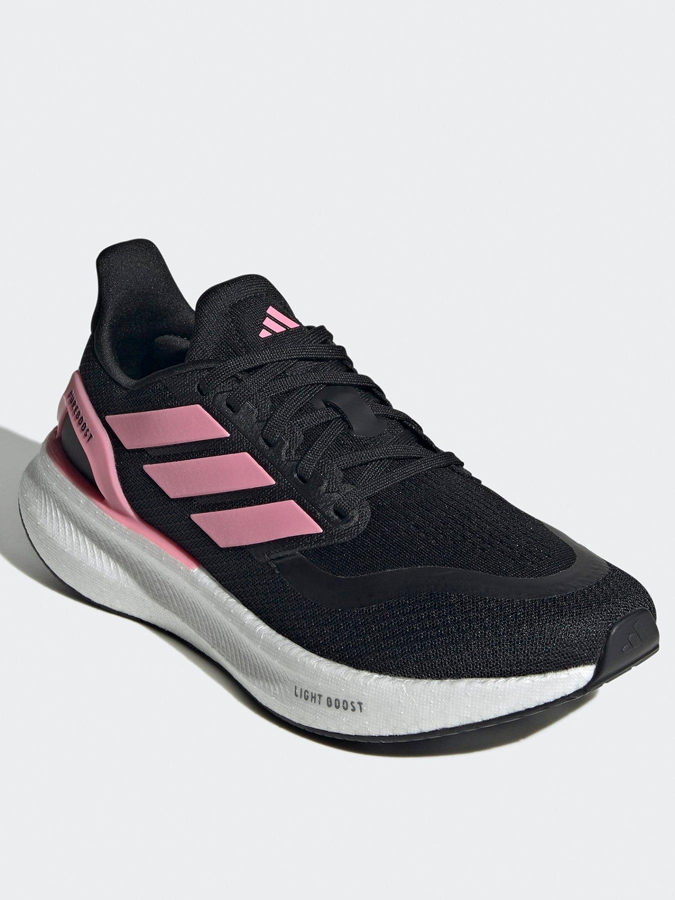 adidas Womens Running Pureboost 5 Trainers - Black/Pink | Very