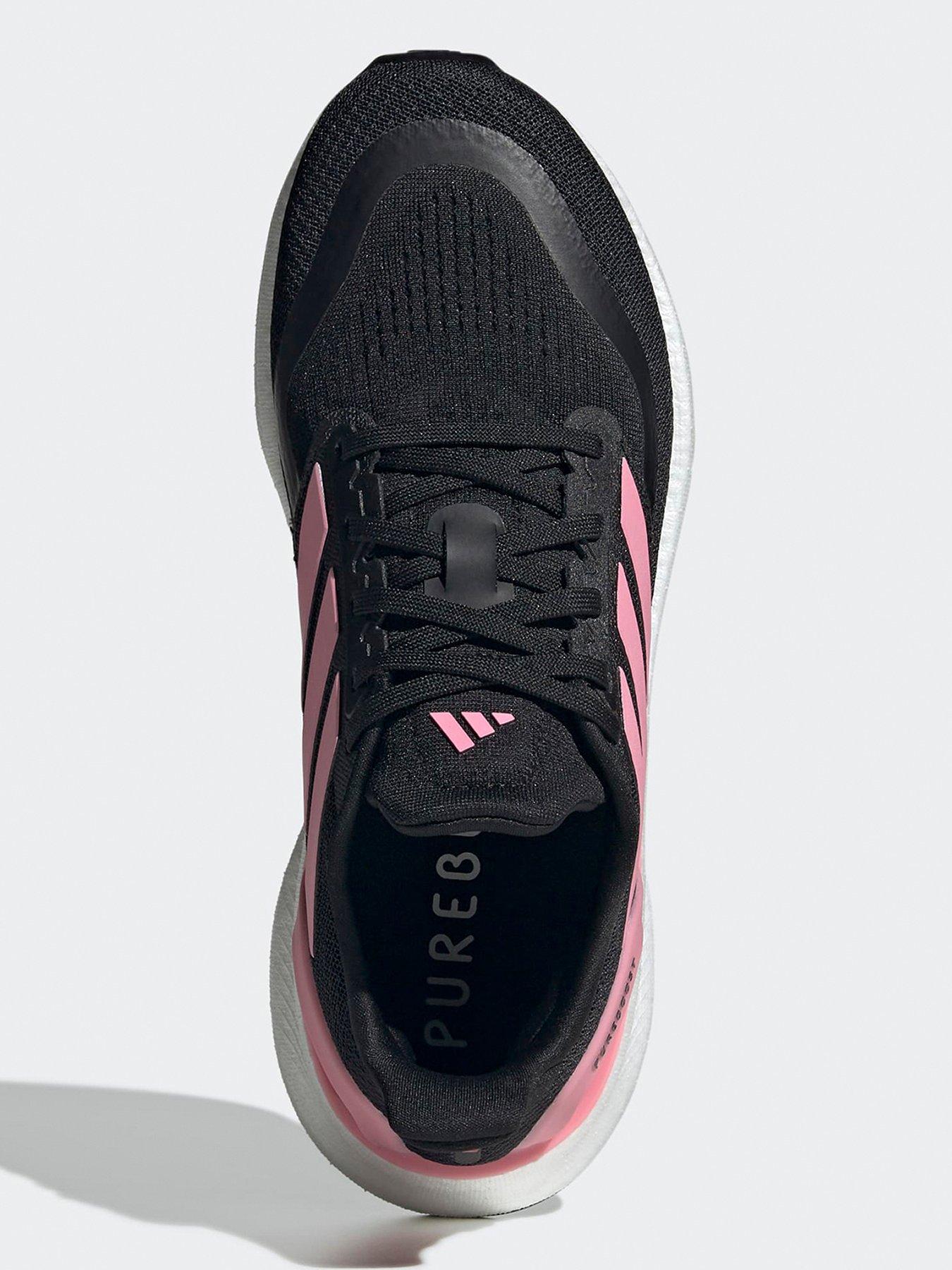 adidas Womens Running Pureboost 5 Trainers - Black/Pink | Very
