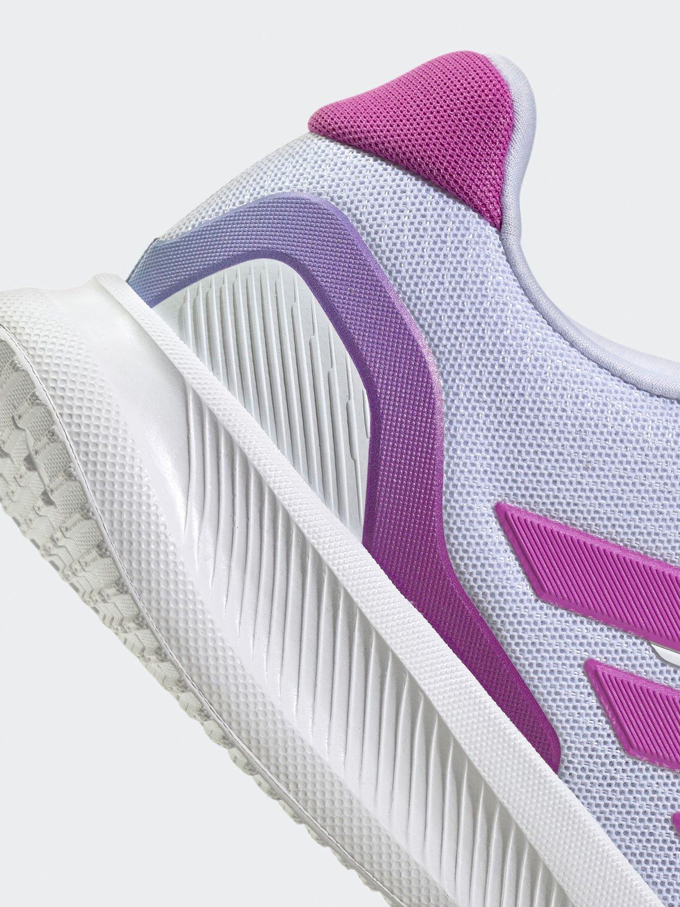 adidas Womens Running Runfalcon 5 Trainers - White/Purple | Very