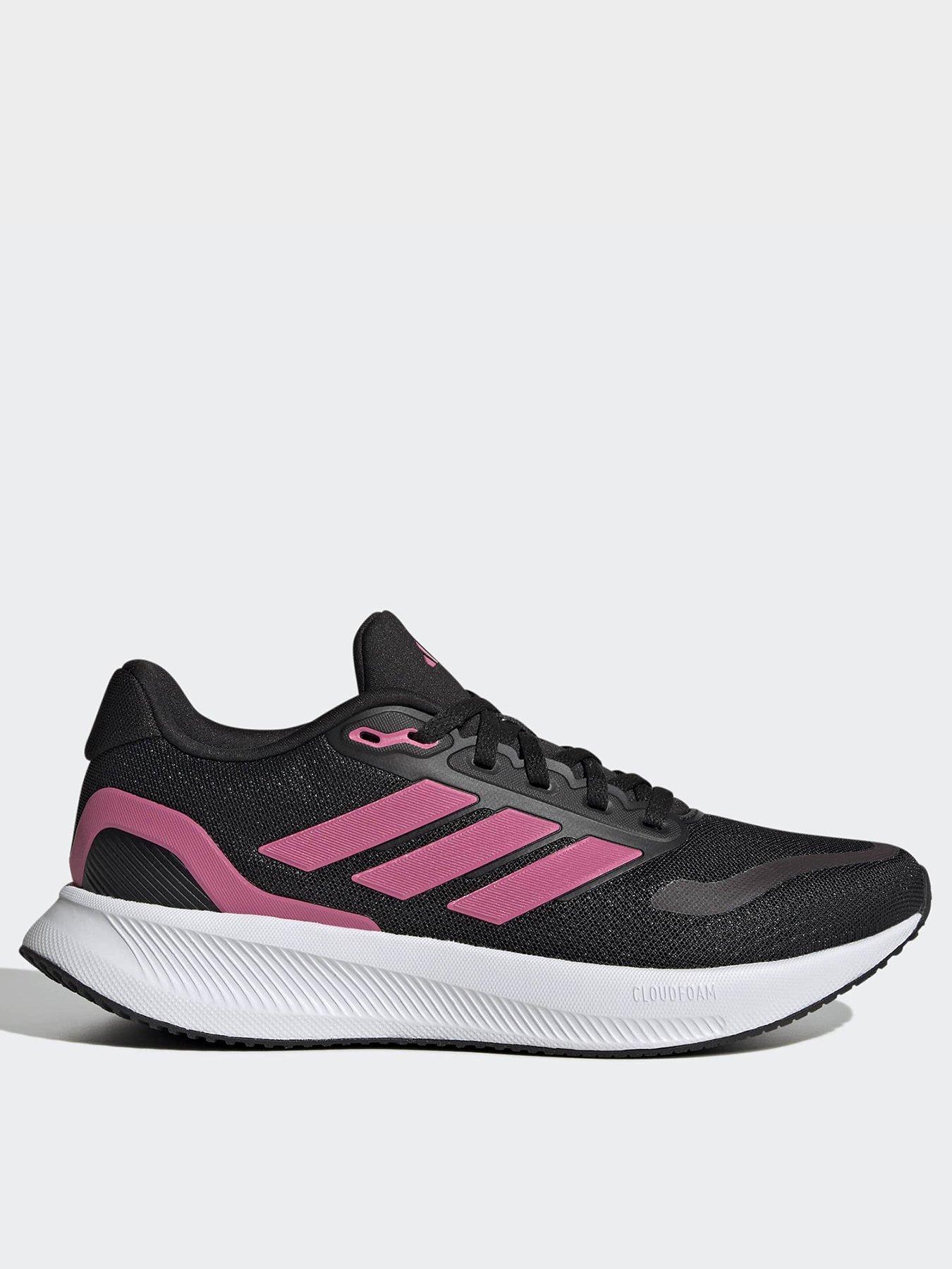 adidas Womens Running Runfalcon Trainers Black/Pink Very