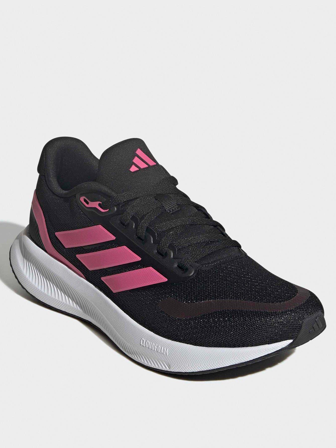 adidas Womens Running Runfalcon 5 Trainers - Black/Pink | Very