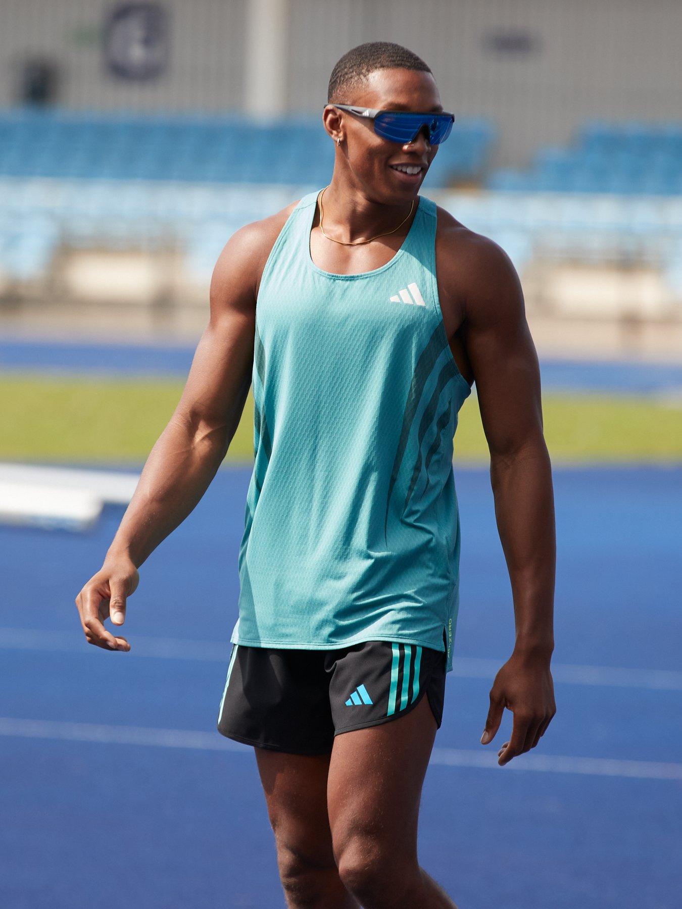 undefined Mens Running Adizero Tank - Green