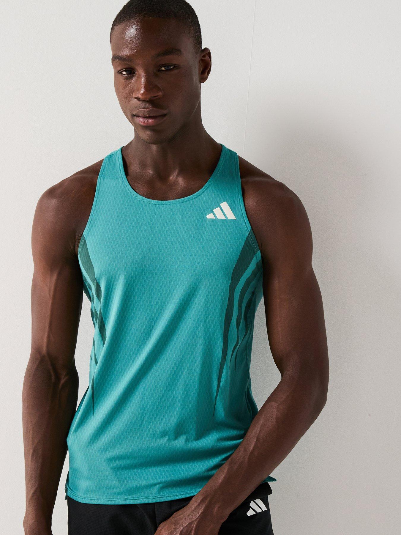 undefined Mens Running Adizero Tank - Green