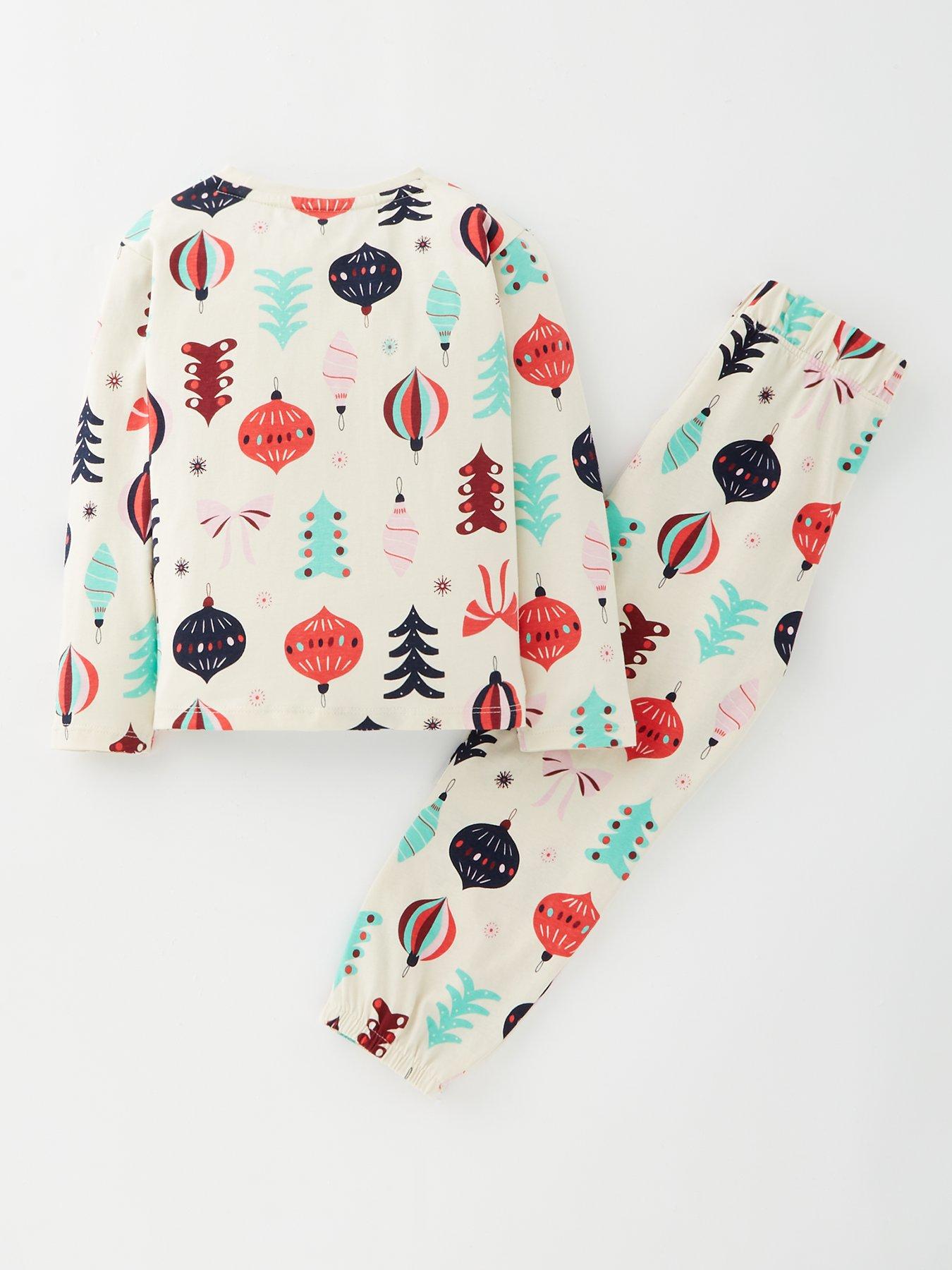 Image 3 of 5 of The Very Collection Kids Family Christmas Pj Decoration Long Sleeve T-shirt With Jogger Set - Multi
