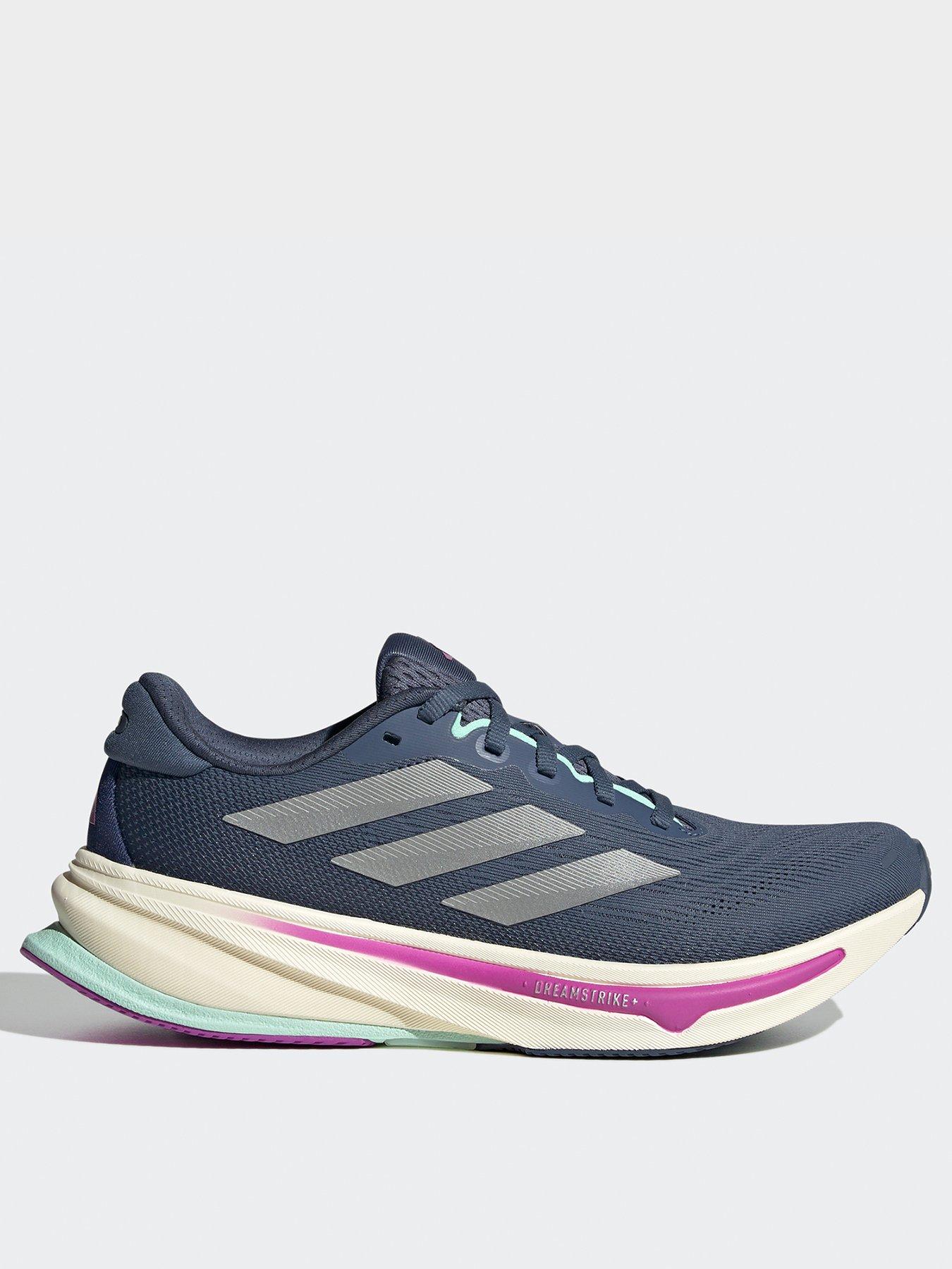 adidas Womens Running Supernova Rise 2 Trainers, Prelov Ink/Mat Silv/Prelov Ink, Size 3.5, Women