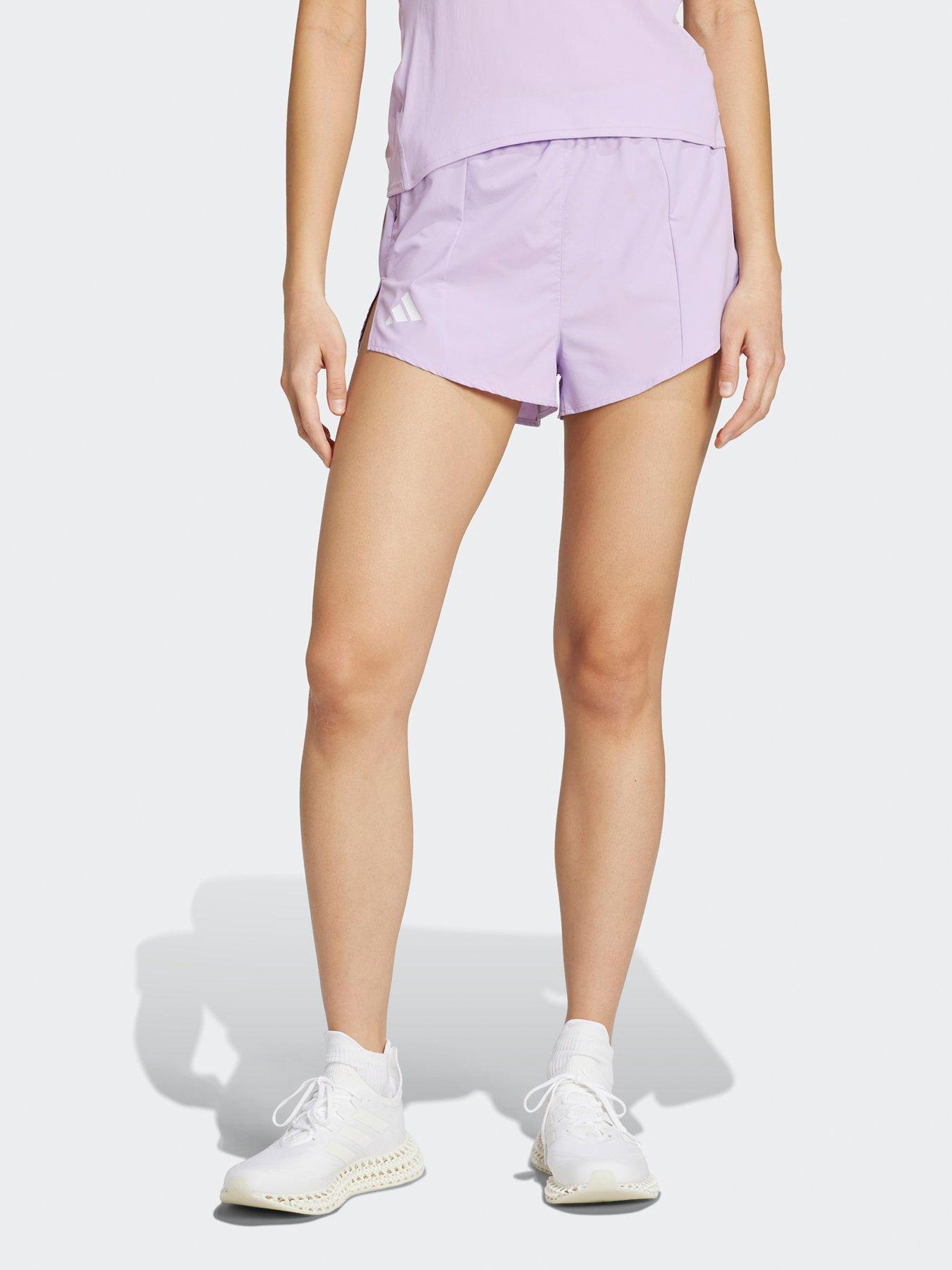 adidas Womens Running Adizero Shorts, Powder Plum, Size M, Women