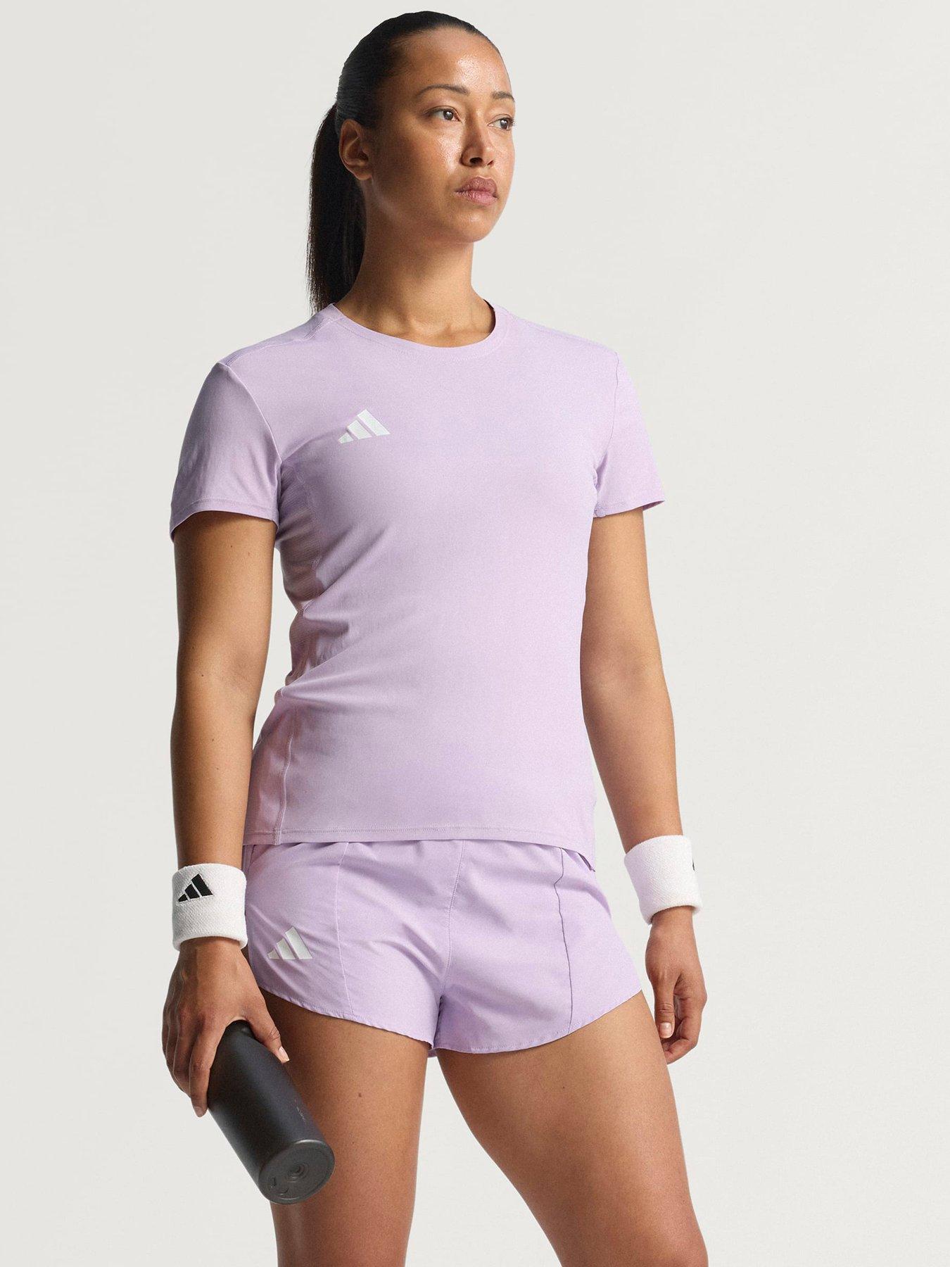 Image 1 of 6 of adidas Womens Running Adizero T-Shirt - Purple