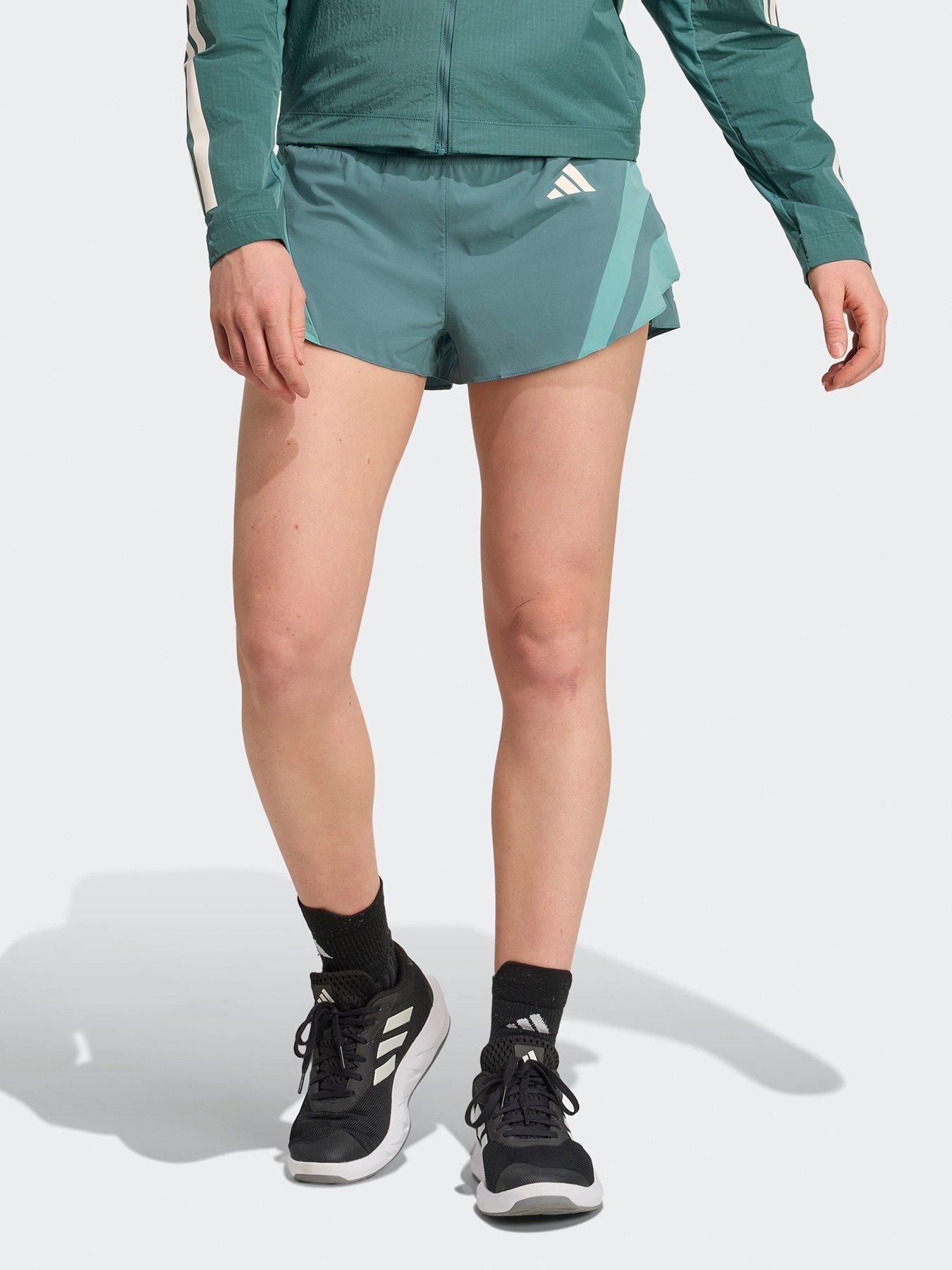 adidas Womens Running Adizero 4Inch Shorts, Preloved Teal, Size Xl, Women