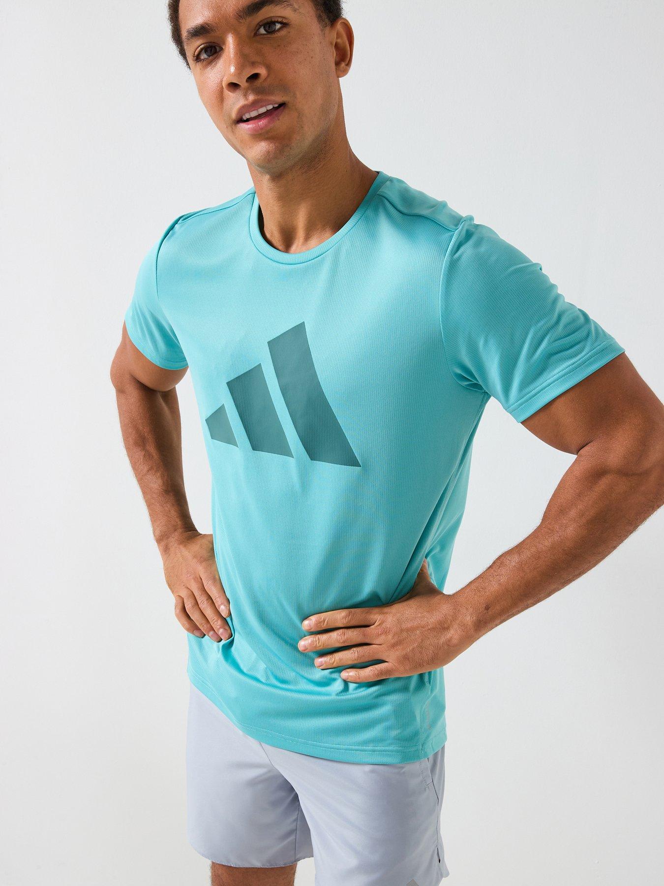 adidas Mens Running Run It T-Shirt Green Very