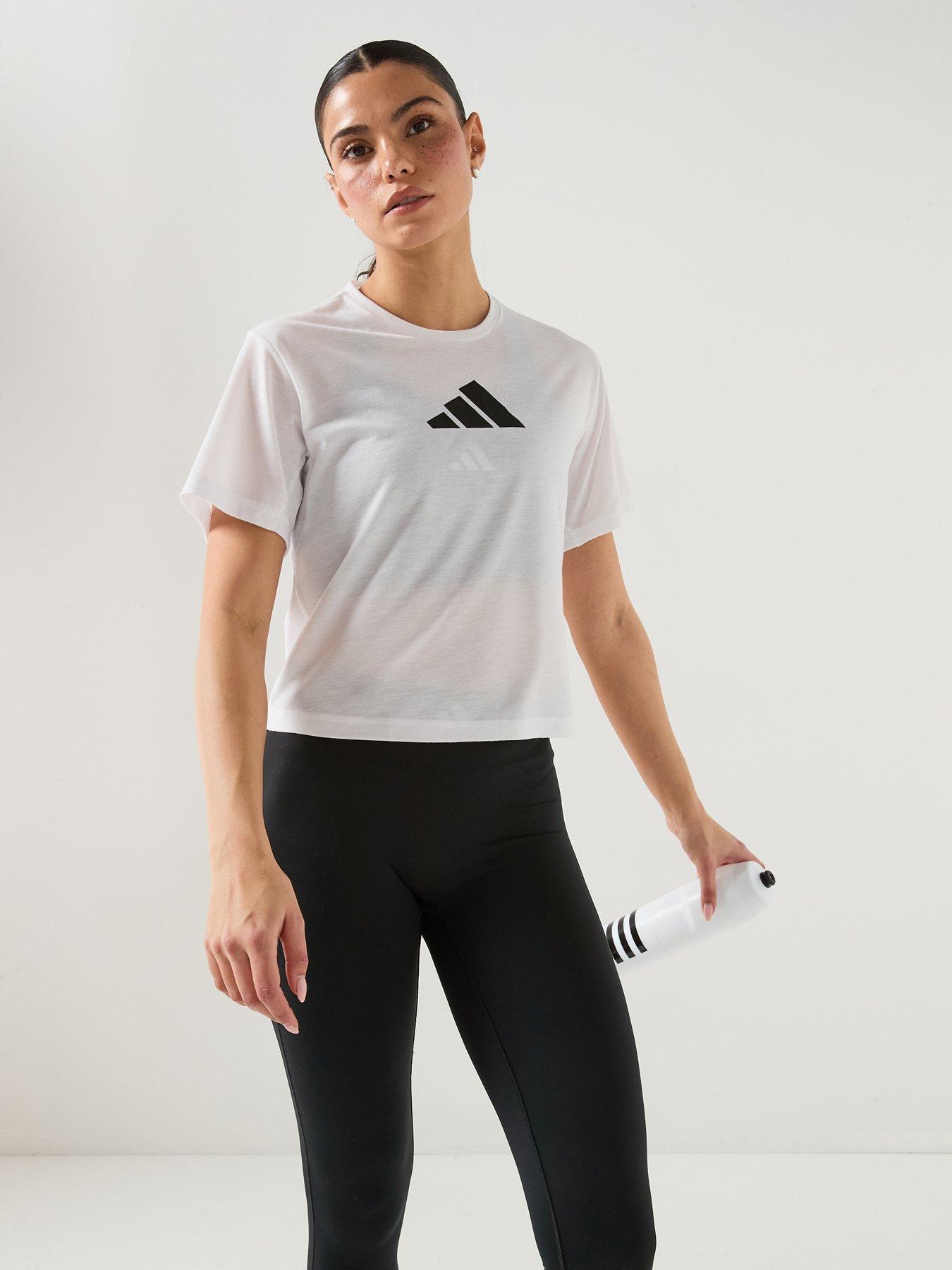 Adidas Womens Training Essentials Logo T-Shirt - White