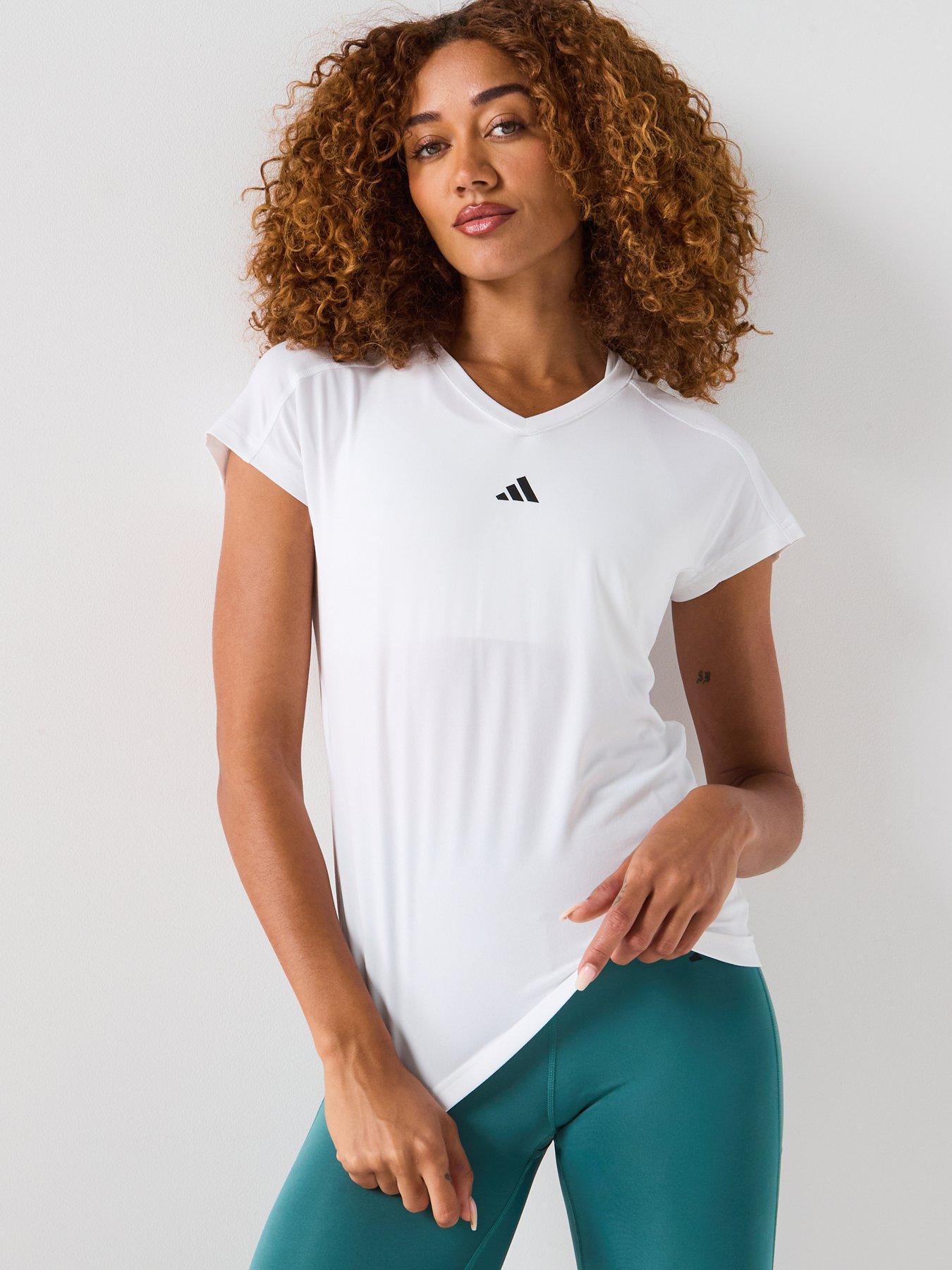 undefined Womens Training V Neck T-Shirt - White
