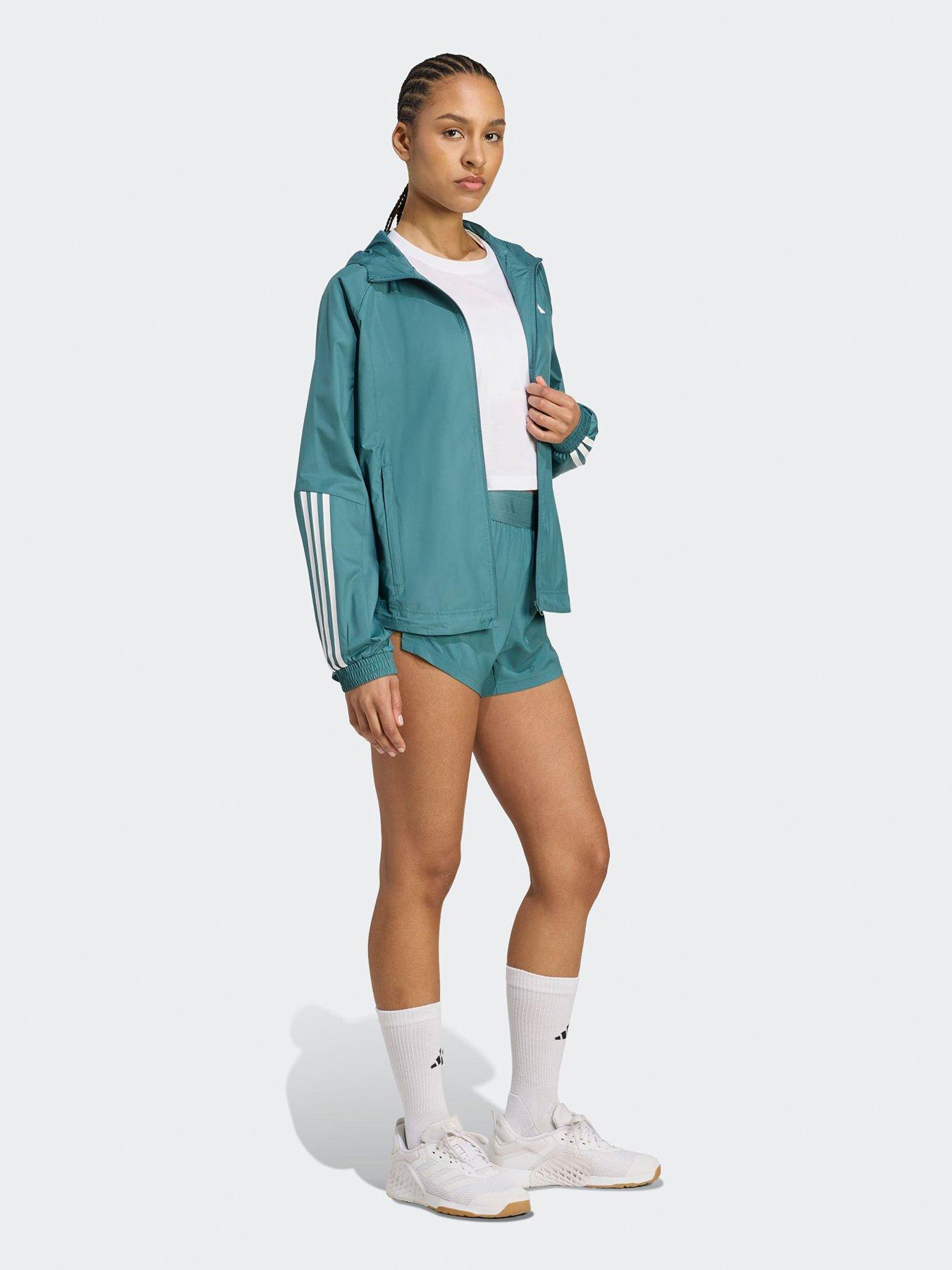 Image 3 of 5 of adidas Womens Training Hyperglam Woven Shorts - Green