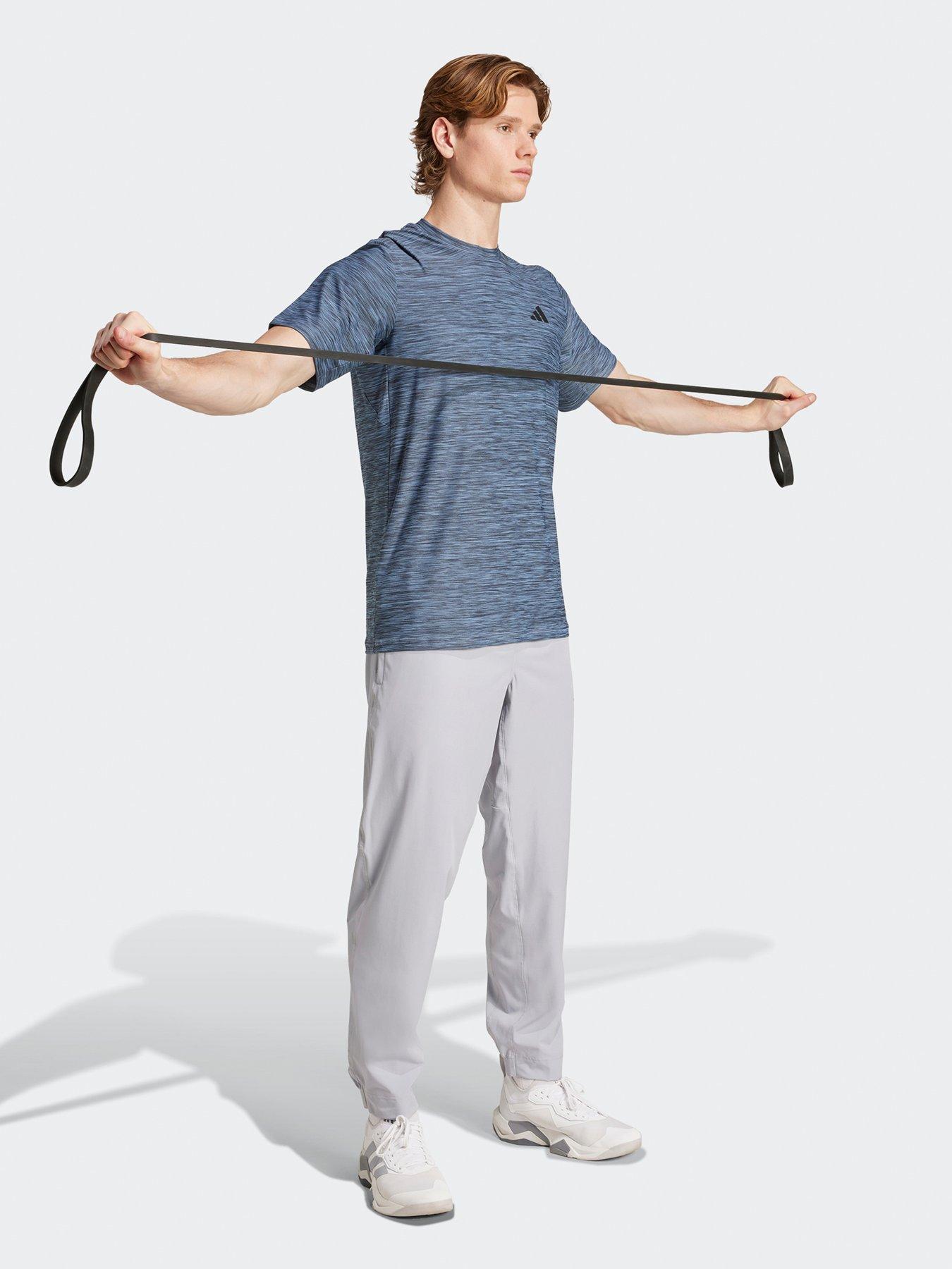 Image 3 of 5 of adidas Mens Training Essentials Stretch T-Shirt - Blue
