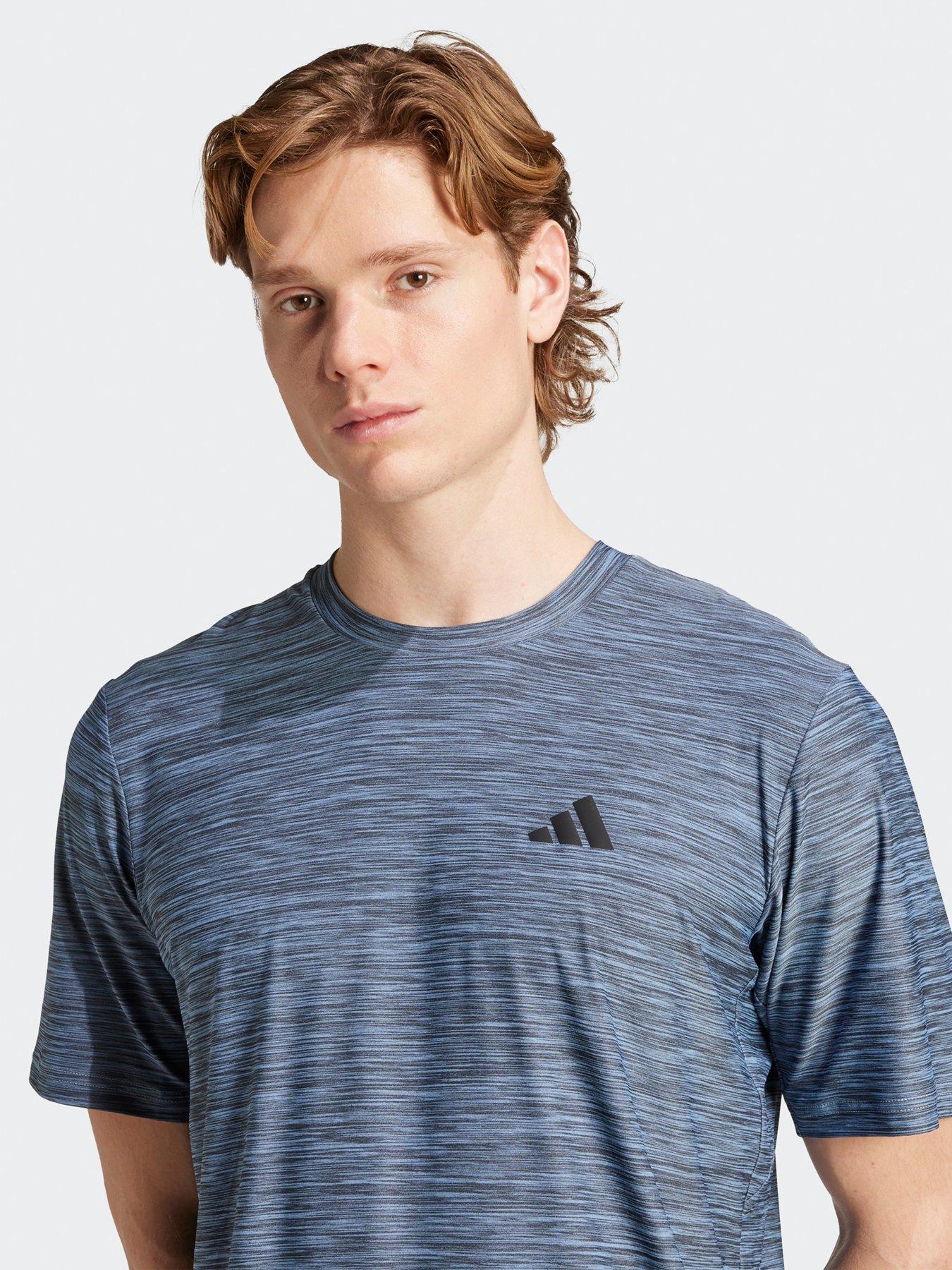 Image 4 of 5 of adidas Mens Training Essentials Stretch T-Shirt - Blue