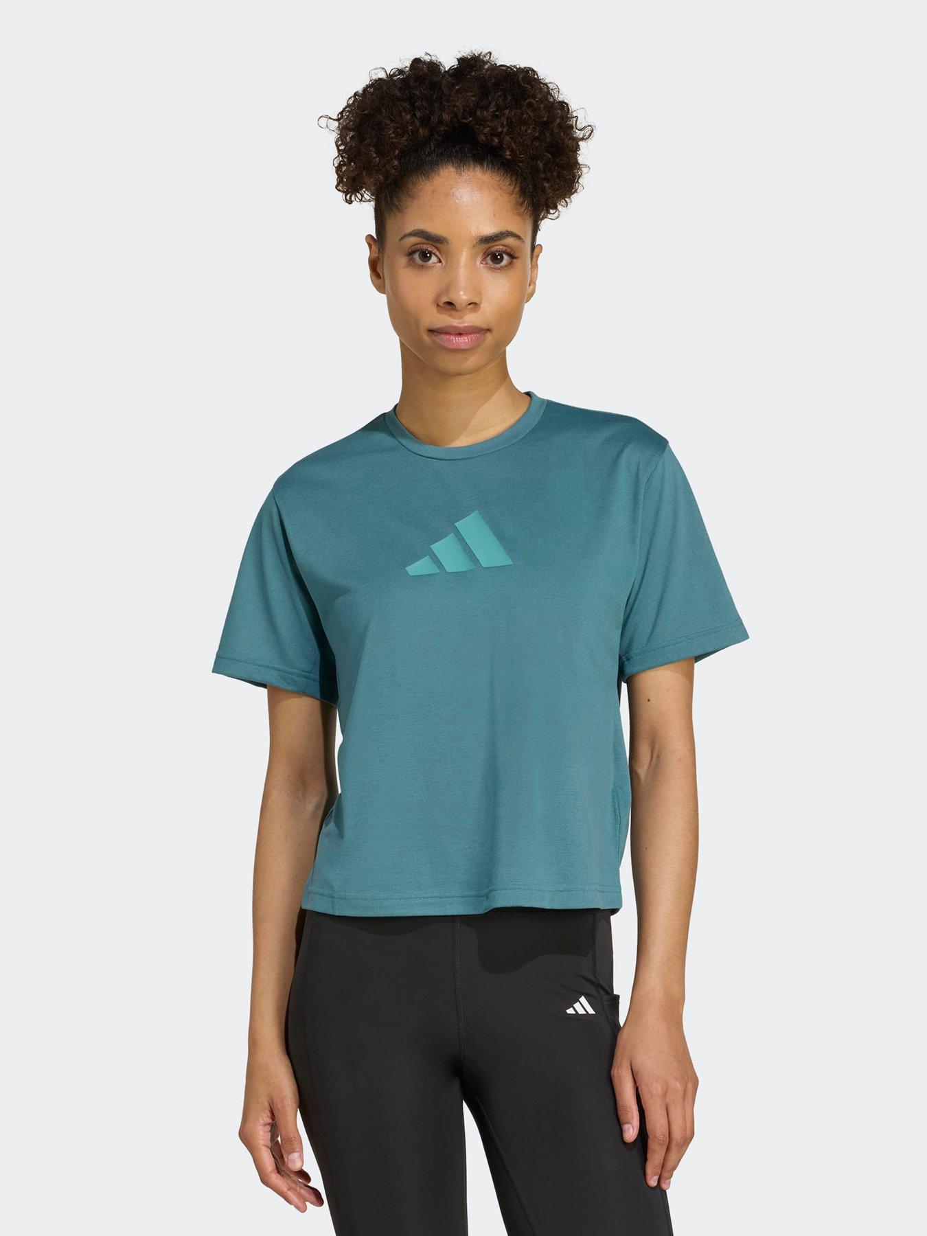 undefined Womens Training Essentials Logo T-Shirt - Green