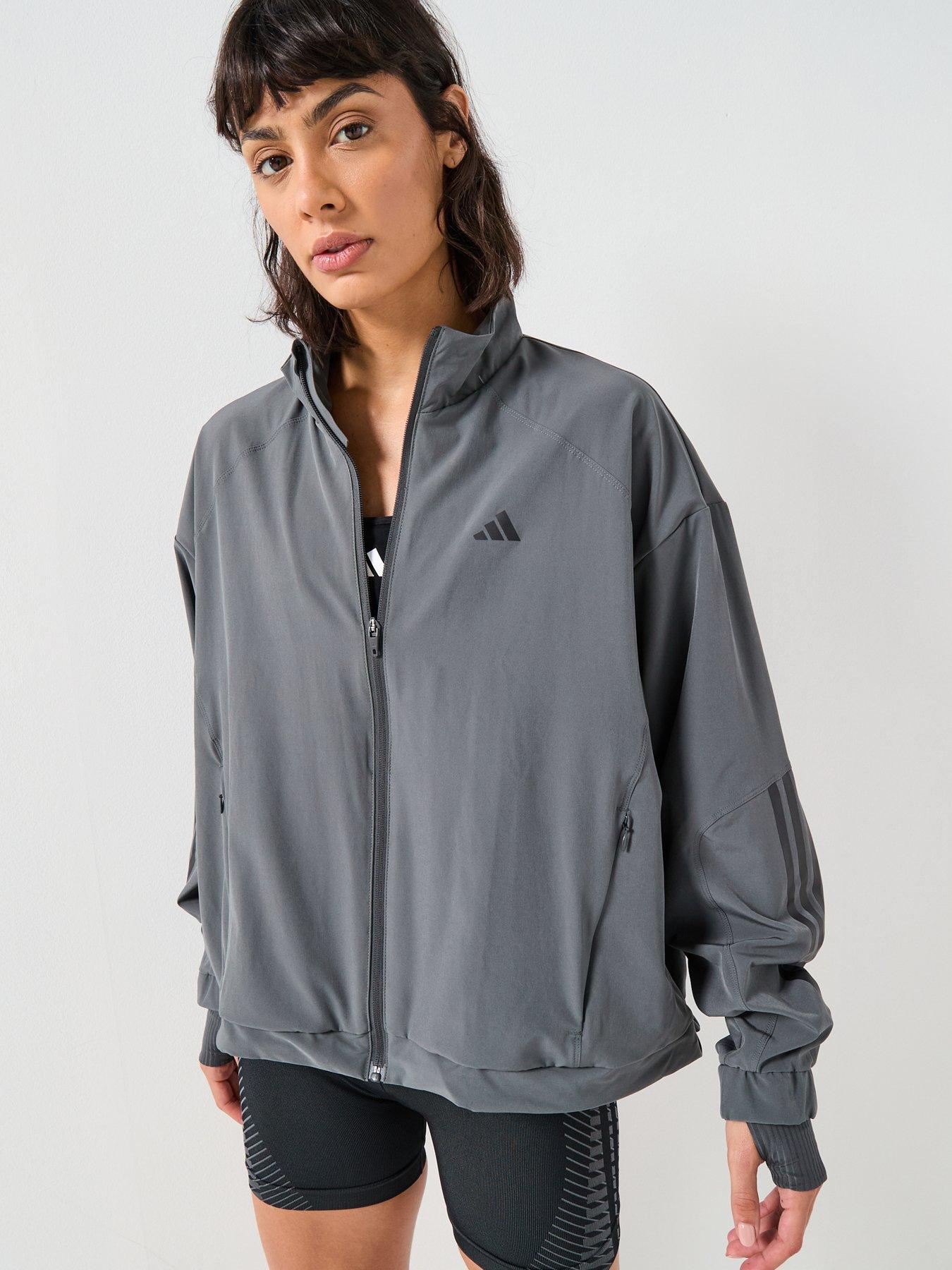adidas Womens Training Hyperglam Windbreaker Jacket - Grey
